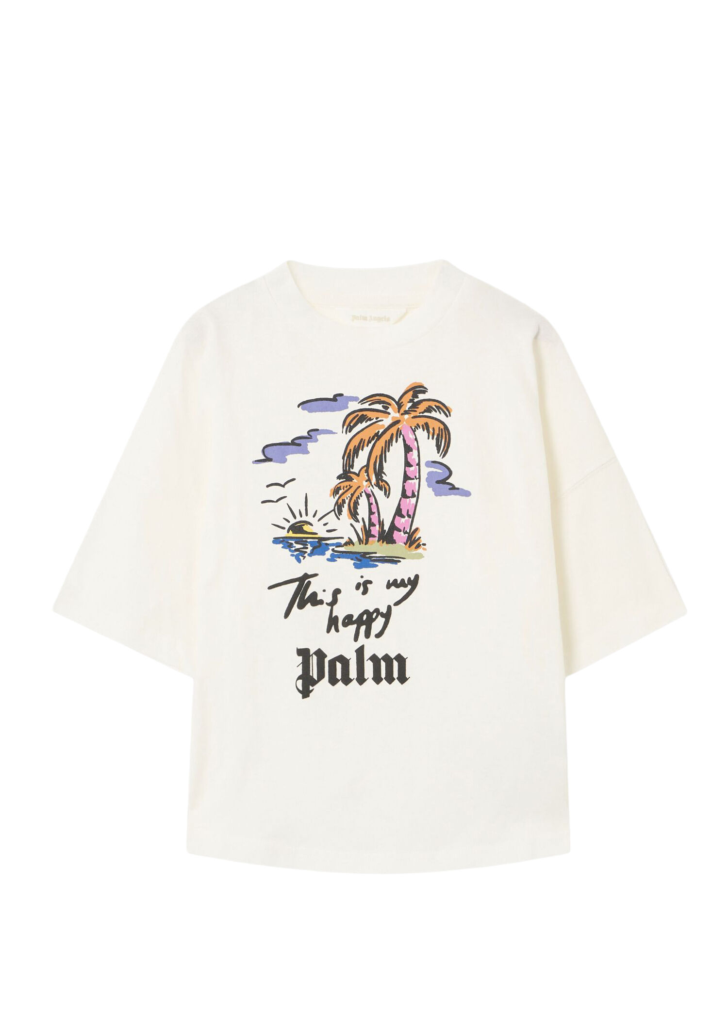 Beyaz Grafik Baskılı Erkek Çocuk T-shirt