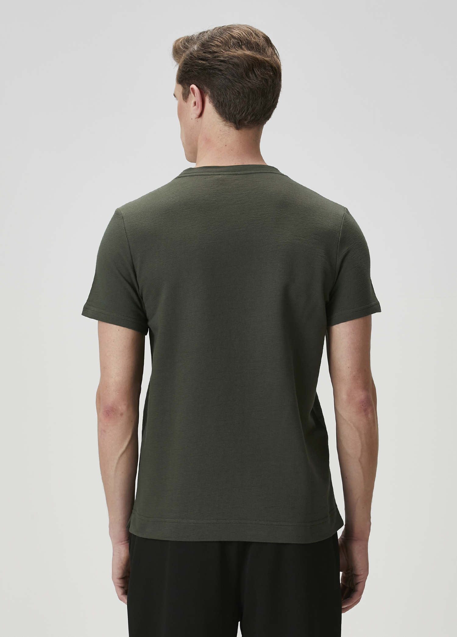 Relaxed Fit Haki T-shirt_4