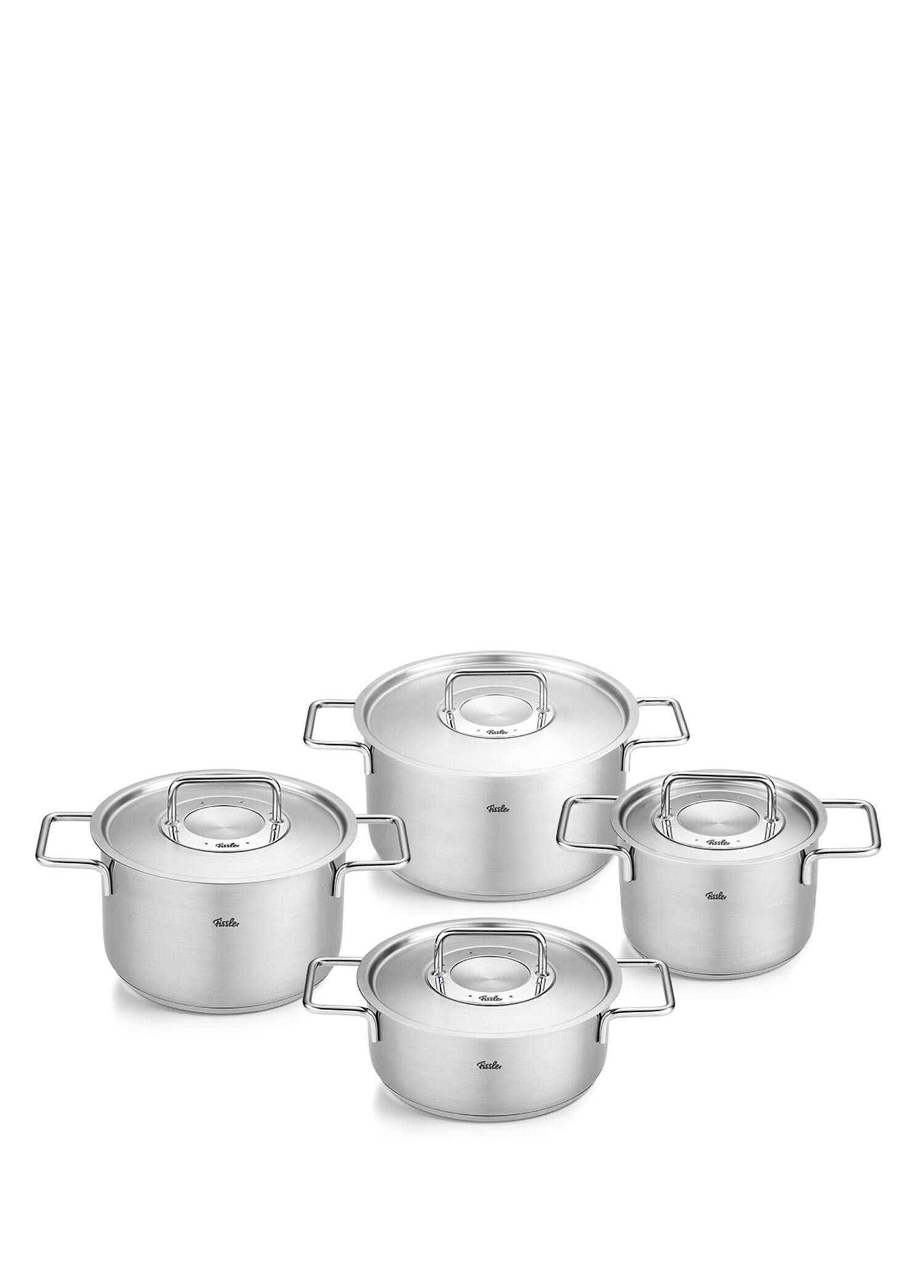 Pure Collection Metal Kapaklı 8 Parça Çelik Tencere Seti