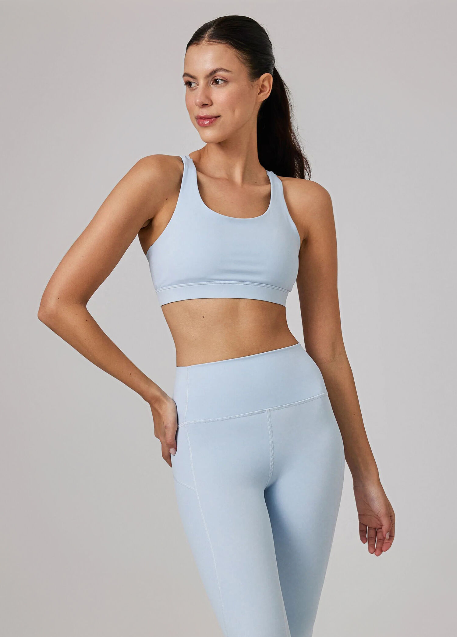 Jasmine Glossy Baby Blue Kadın Bra Spor Sütyeni