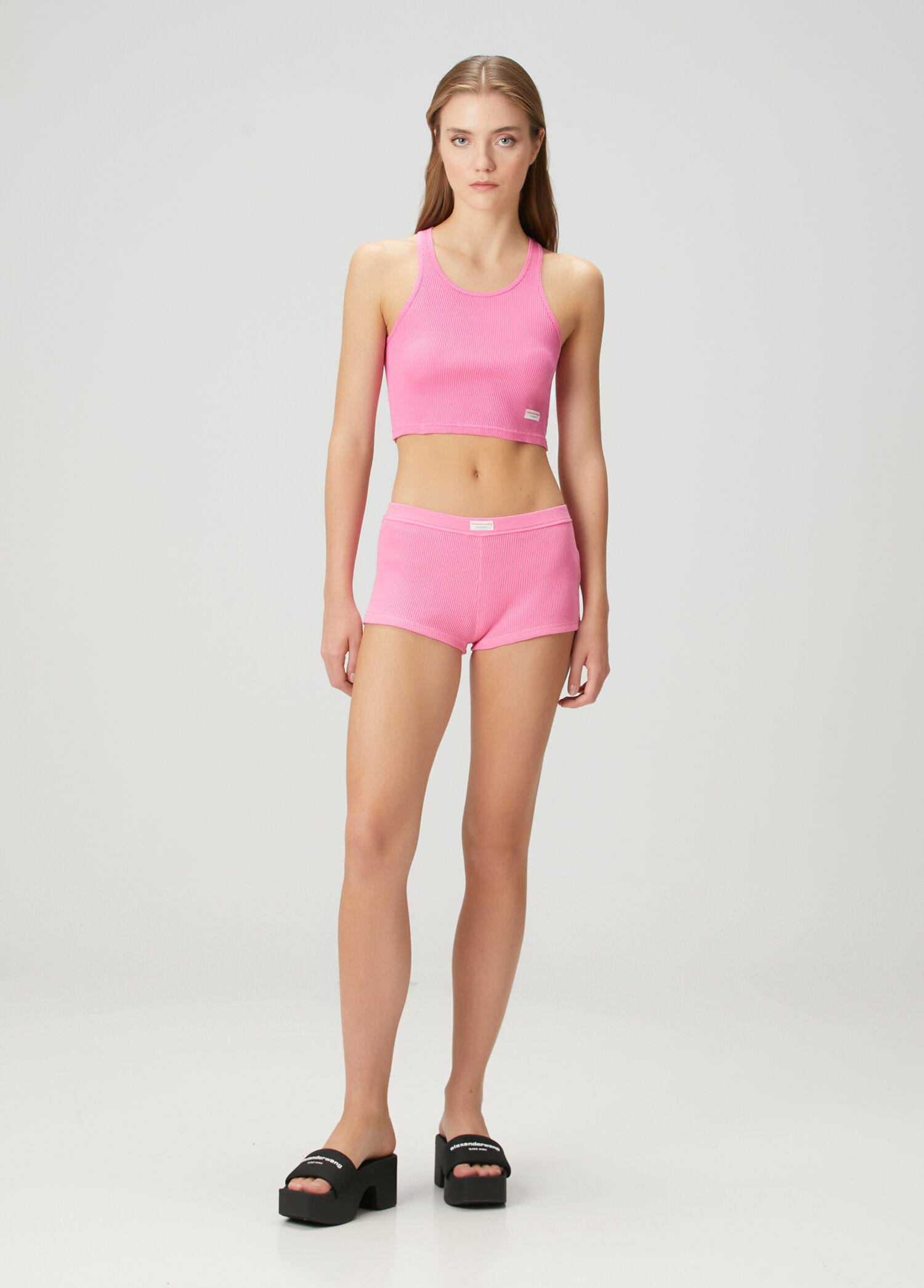 Alexander Wang - Pink Waffle Shorts