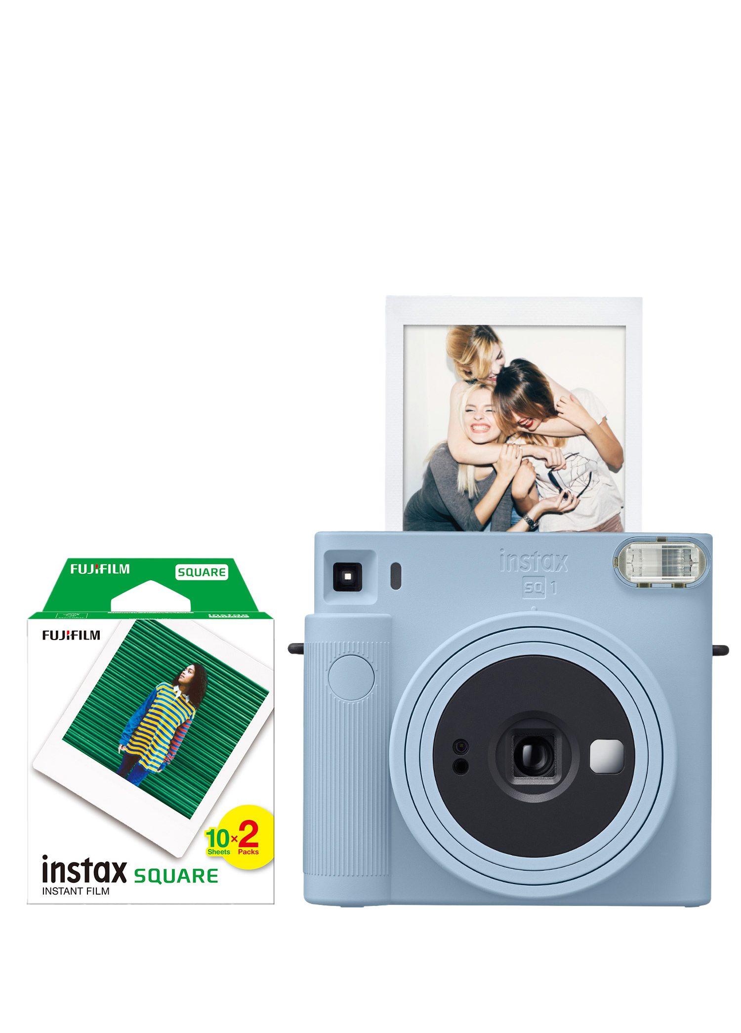 Instax SQ1 Buz Mavi Fotoğraf Makinesi + 20'li Kare Film