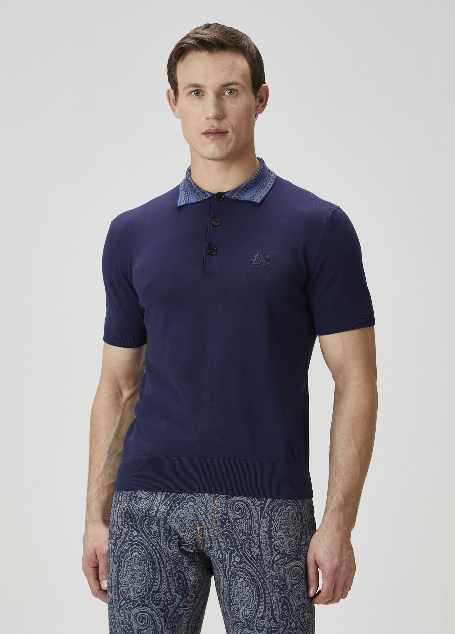 Lacivert Polo Yaka T-shirt