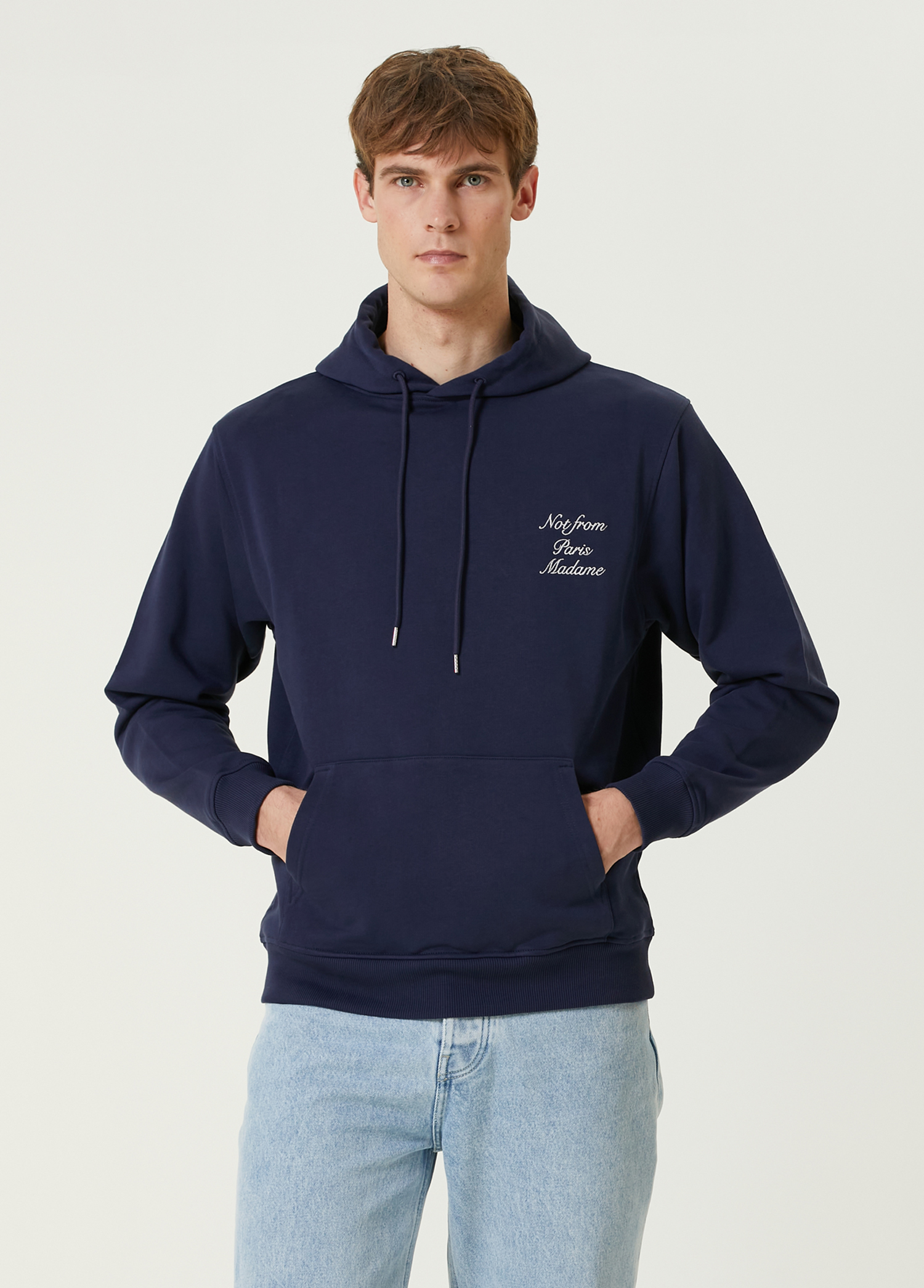 Lacivert Kapüşonlu Sweatshirt