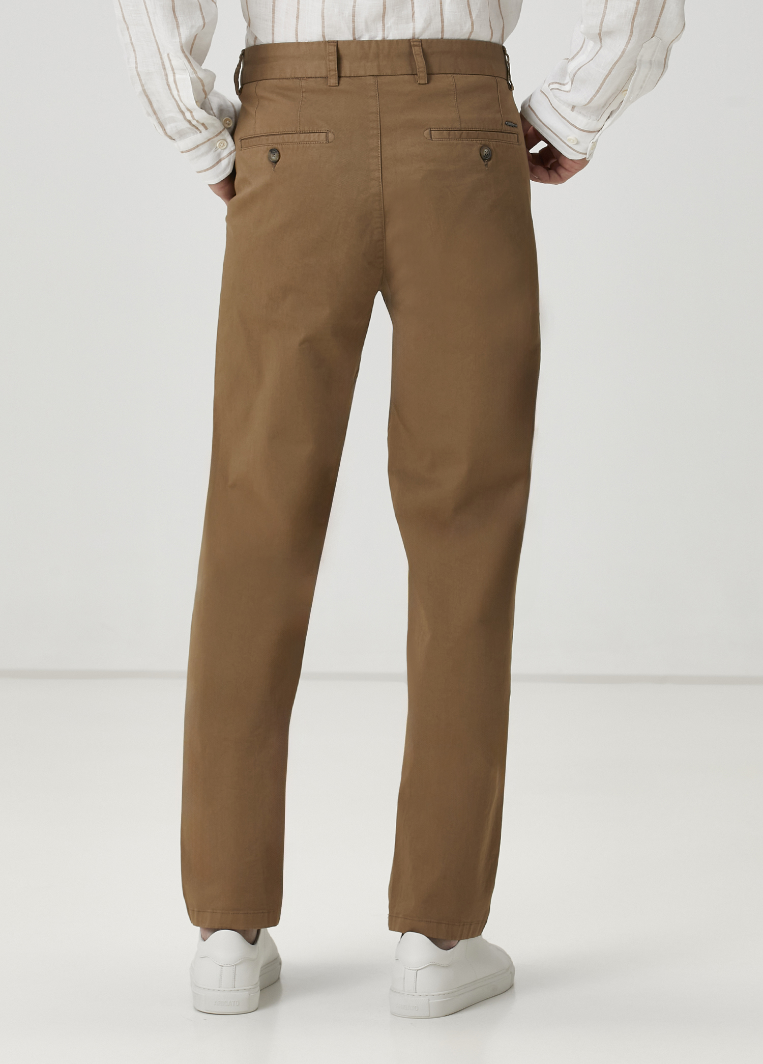 Regular Fit Vizon Twill Dokulu Chino Pantolon_2