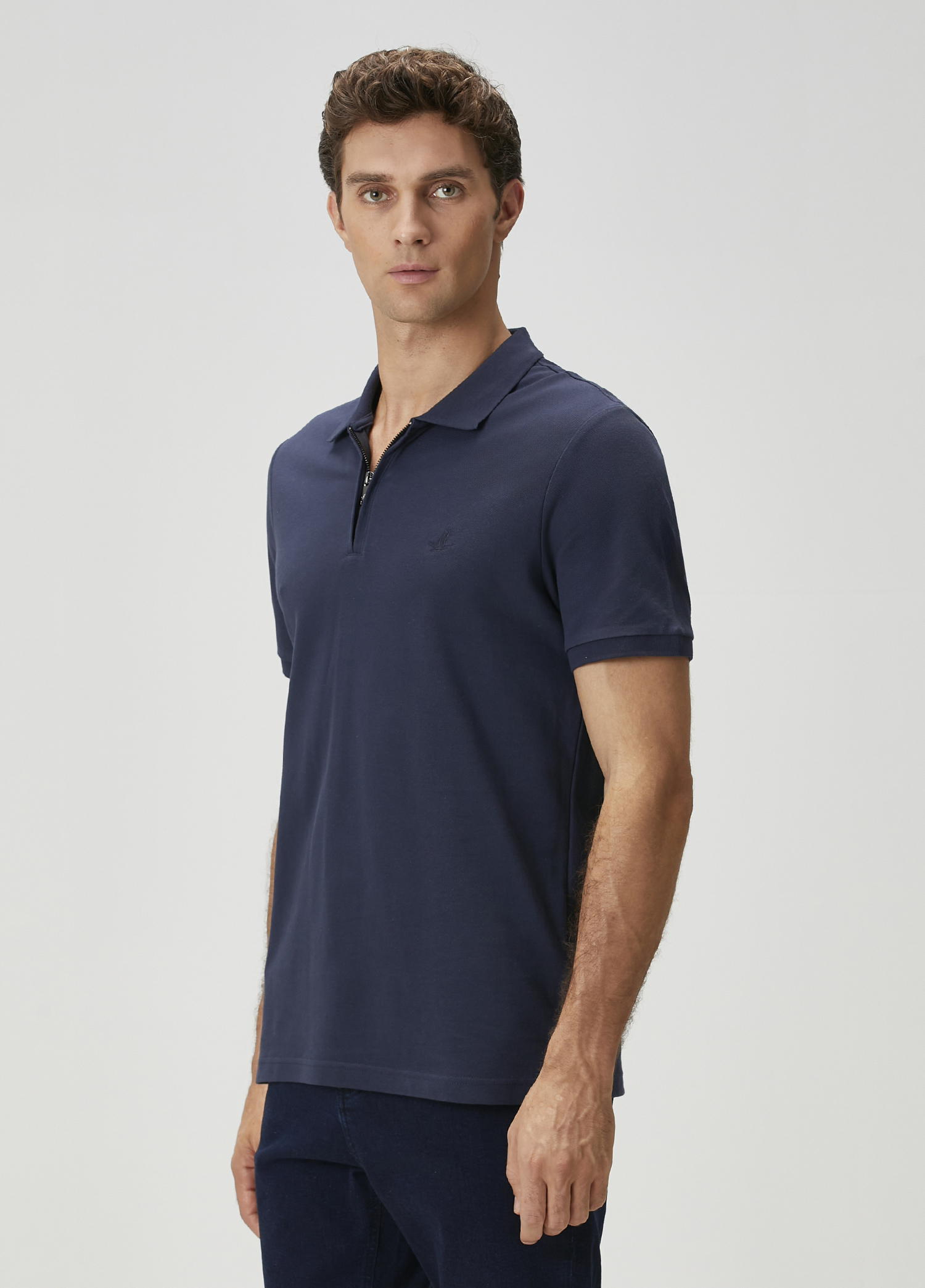 Lacivert Polo Yaka T-shirt_1