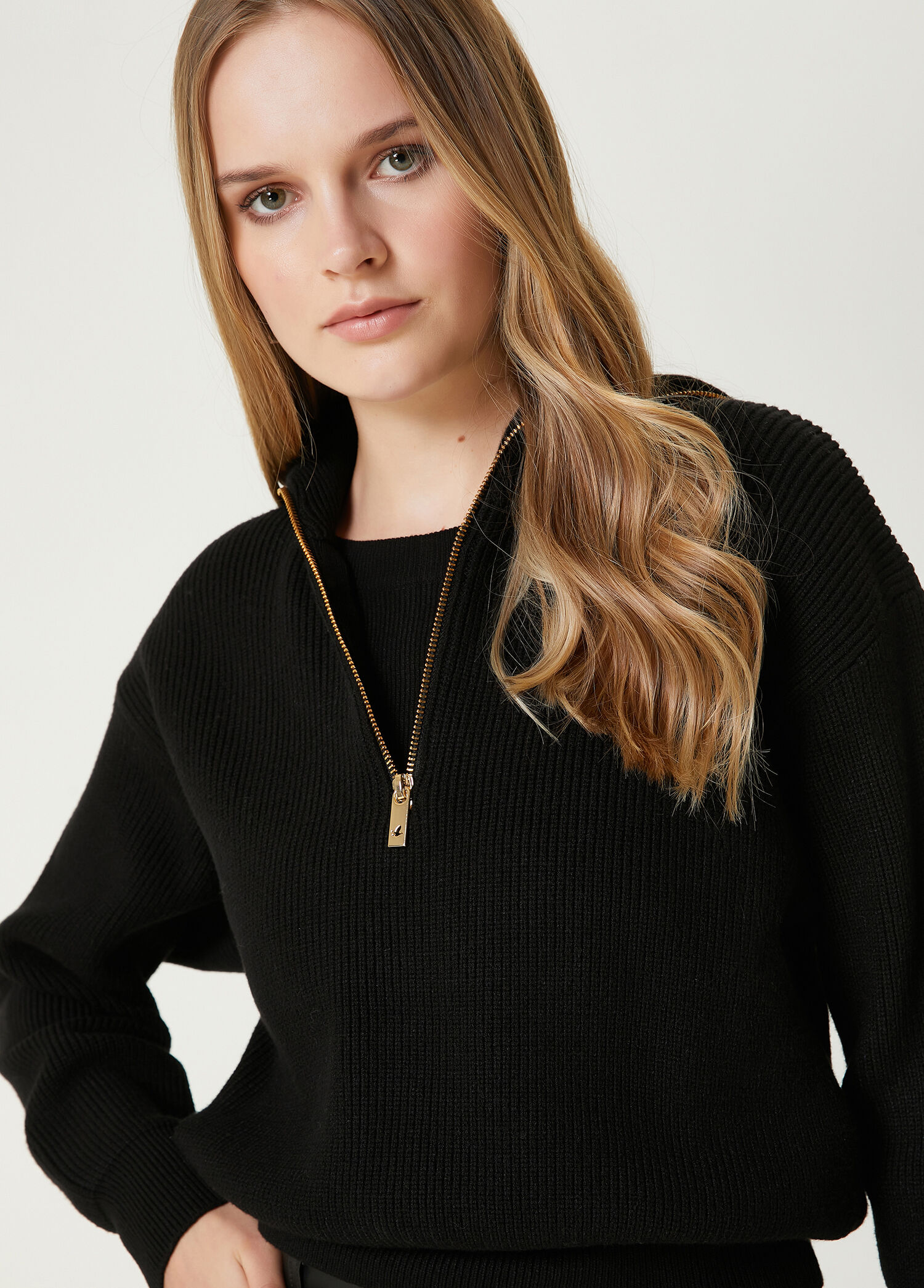 Beymen Club - Siyah Ribli Crop Kazak