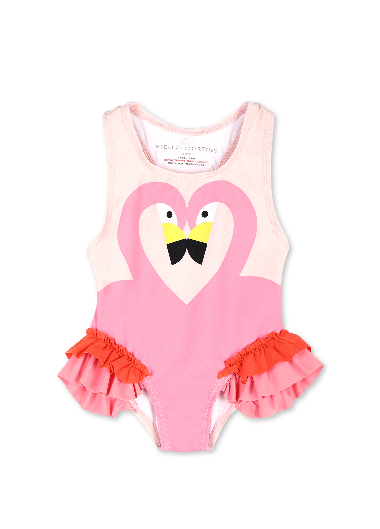 Stella McCartney Pudra Flamingo Baskılı Kız Bebek Mayo Stella McCartney Pudra Flamingo Baskılı Kız Bebek Mayo