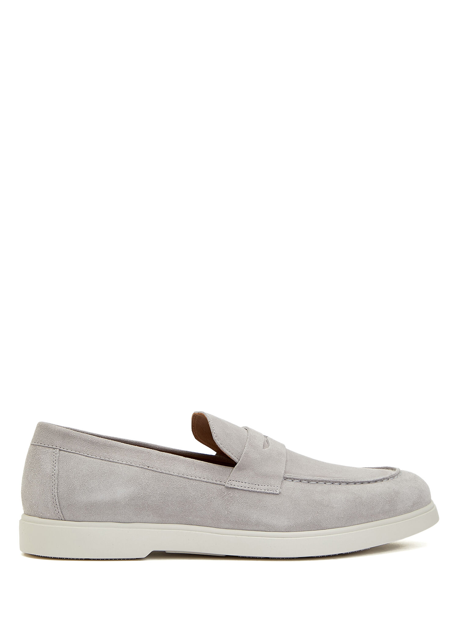 Gri Erkek Süet Loafer