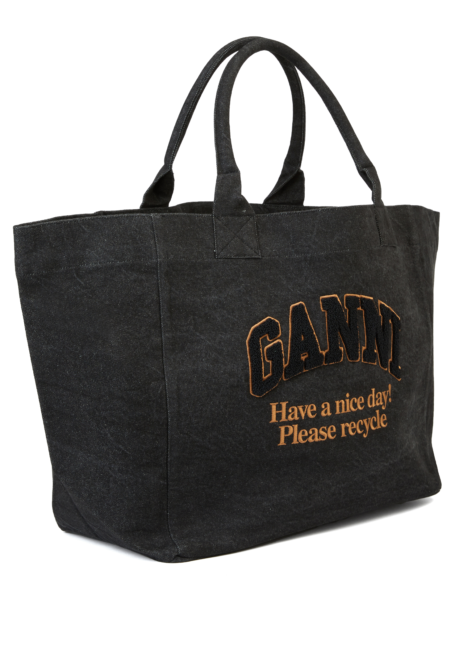 Ganni - Shopper XXL Black Women's Organic Cotton Bag