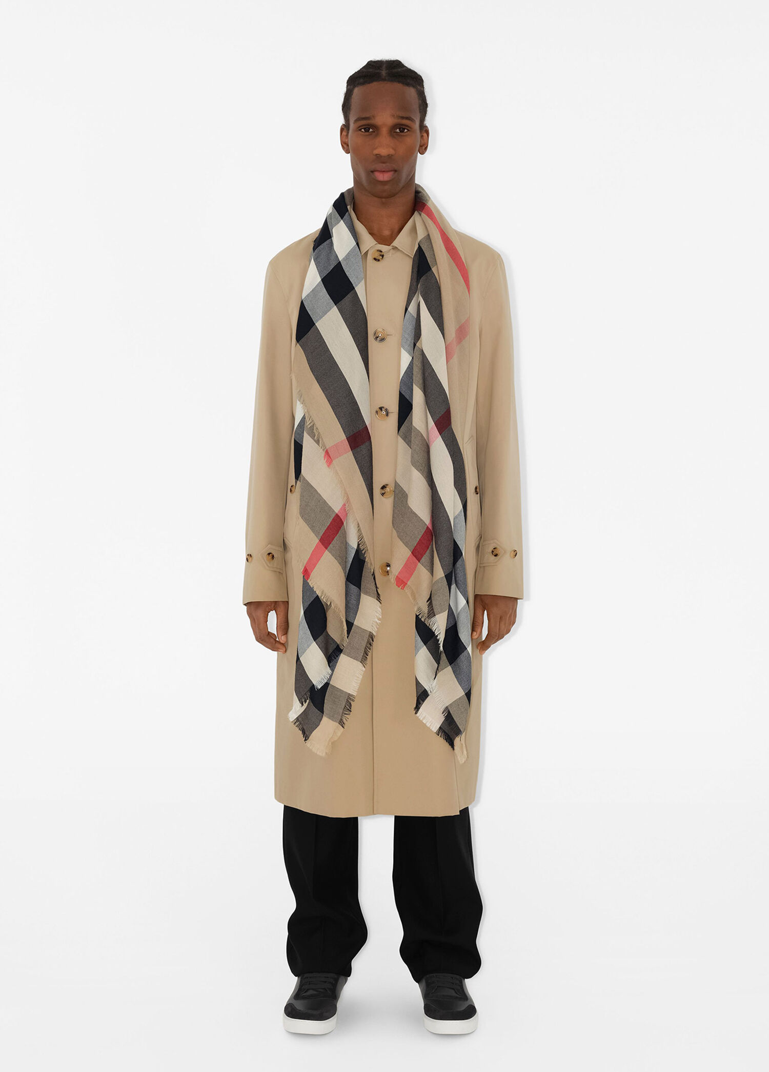 Burberry Bej Kadın Check Bej Kaşmir Kadın Atkı 1761635 | Beymen