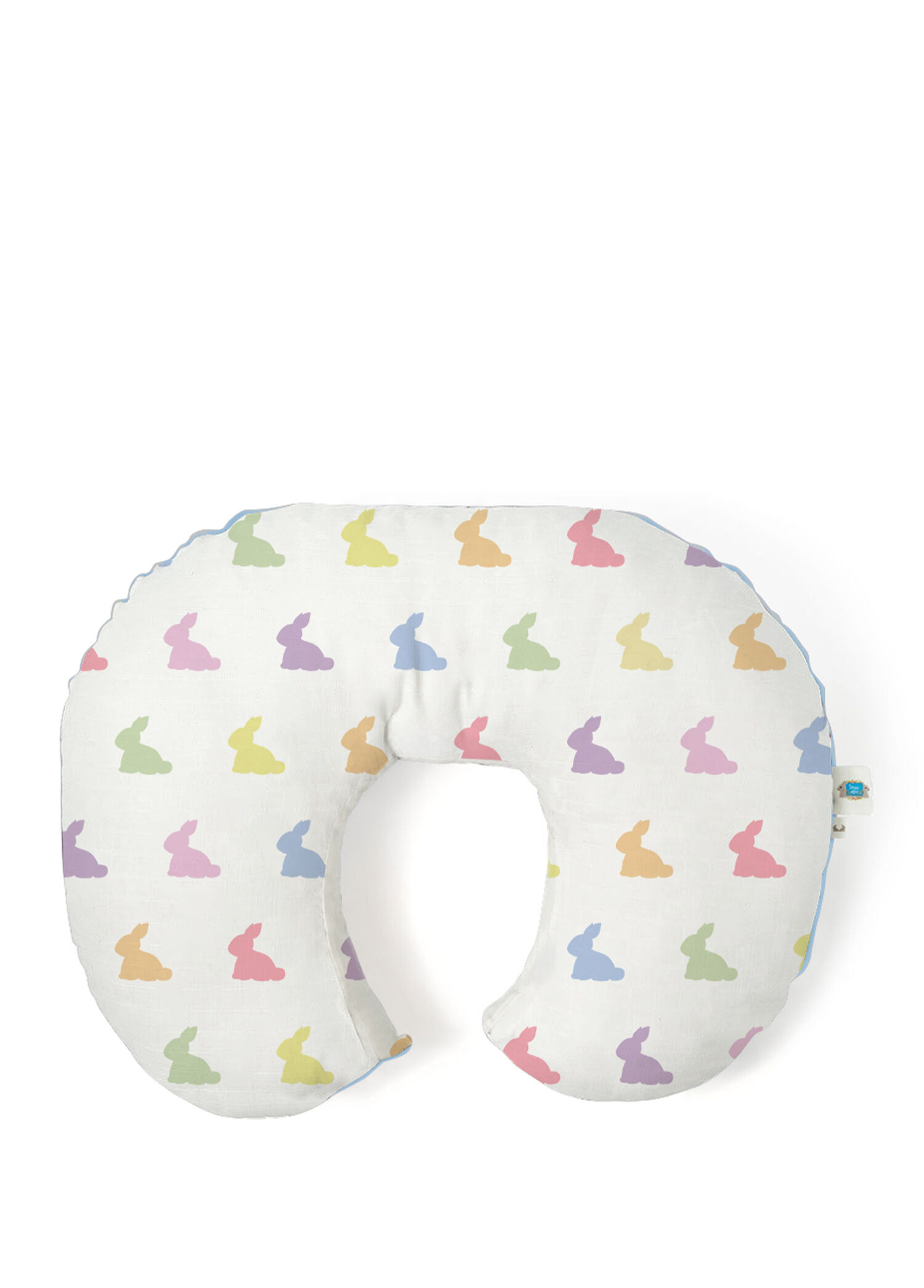 %100 Pamuk Rainbow Lapin Blue Müslin Bebek Emzirme Destek Yastığı
