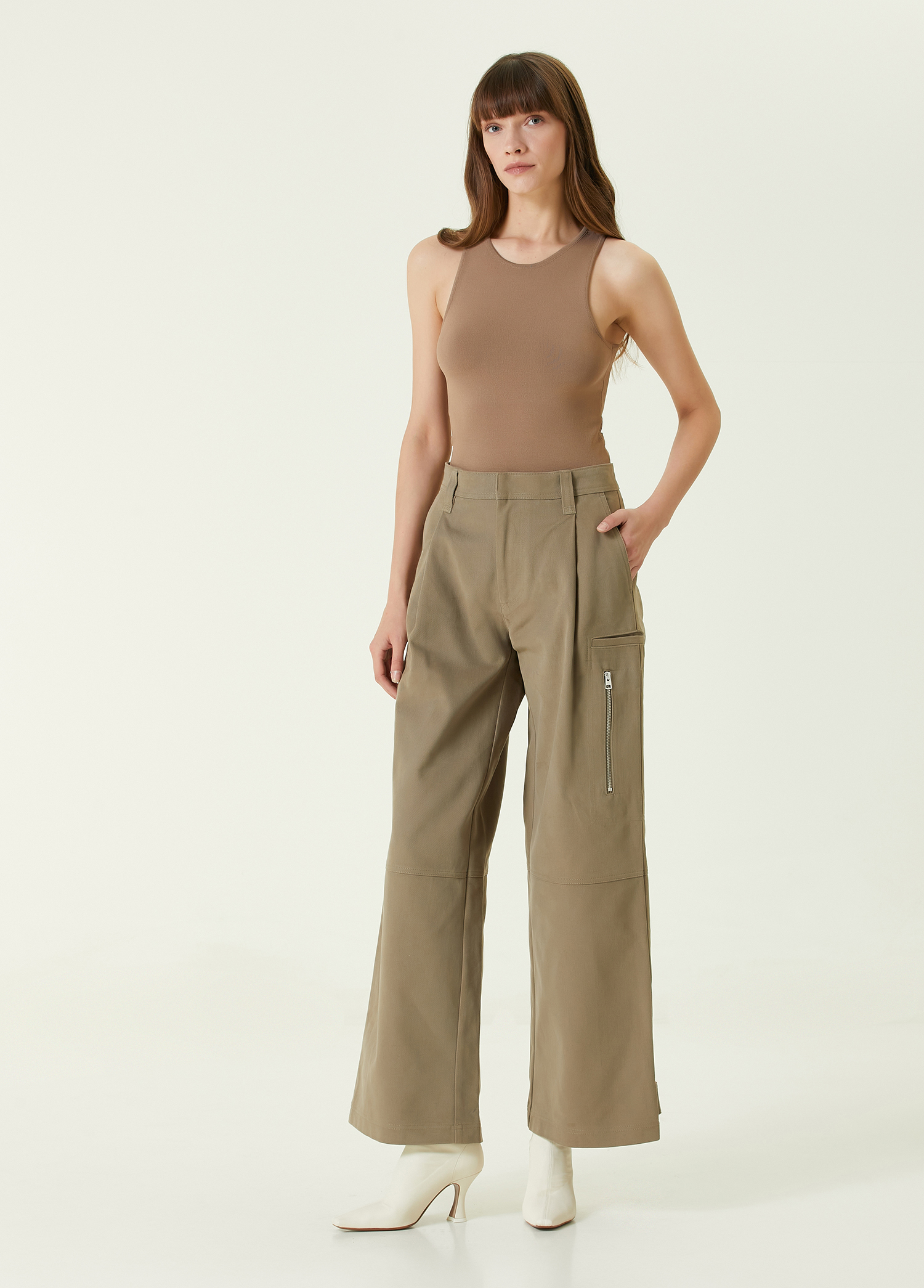 Vizon Wide Leg Pantolon