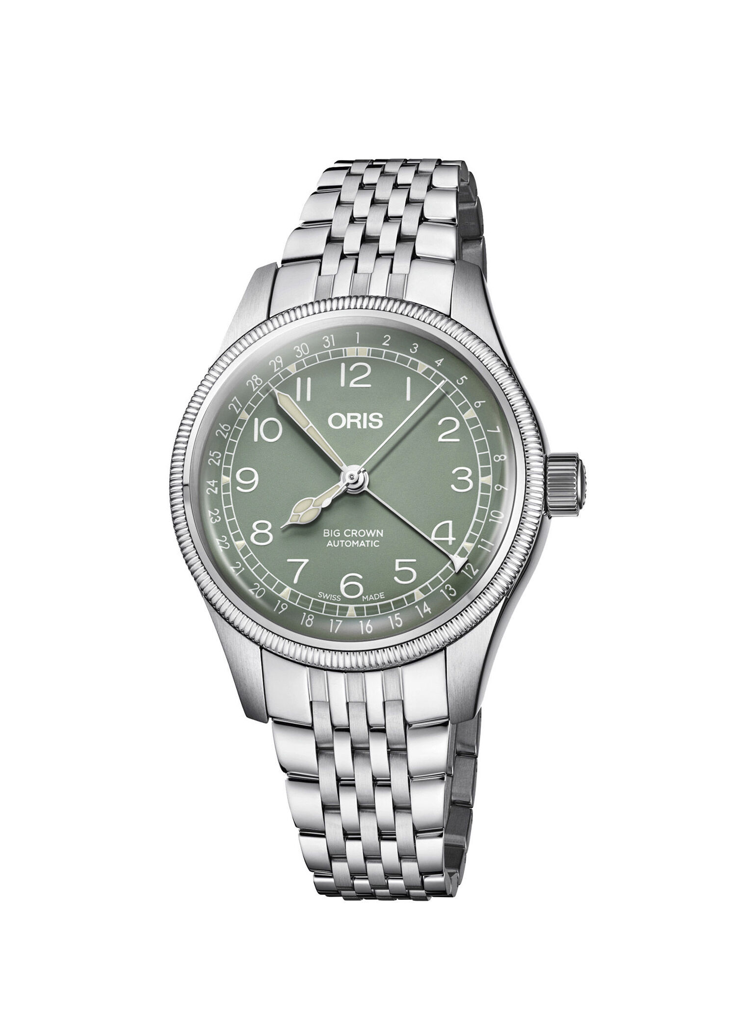 Big Crown Pointer Date 01 754 7749 4067-07 8 17 22 Gri Çelik Erkek Kol Saati