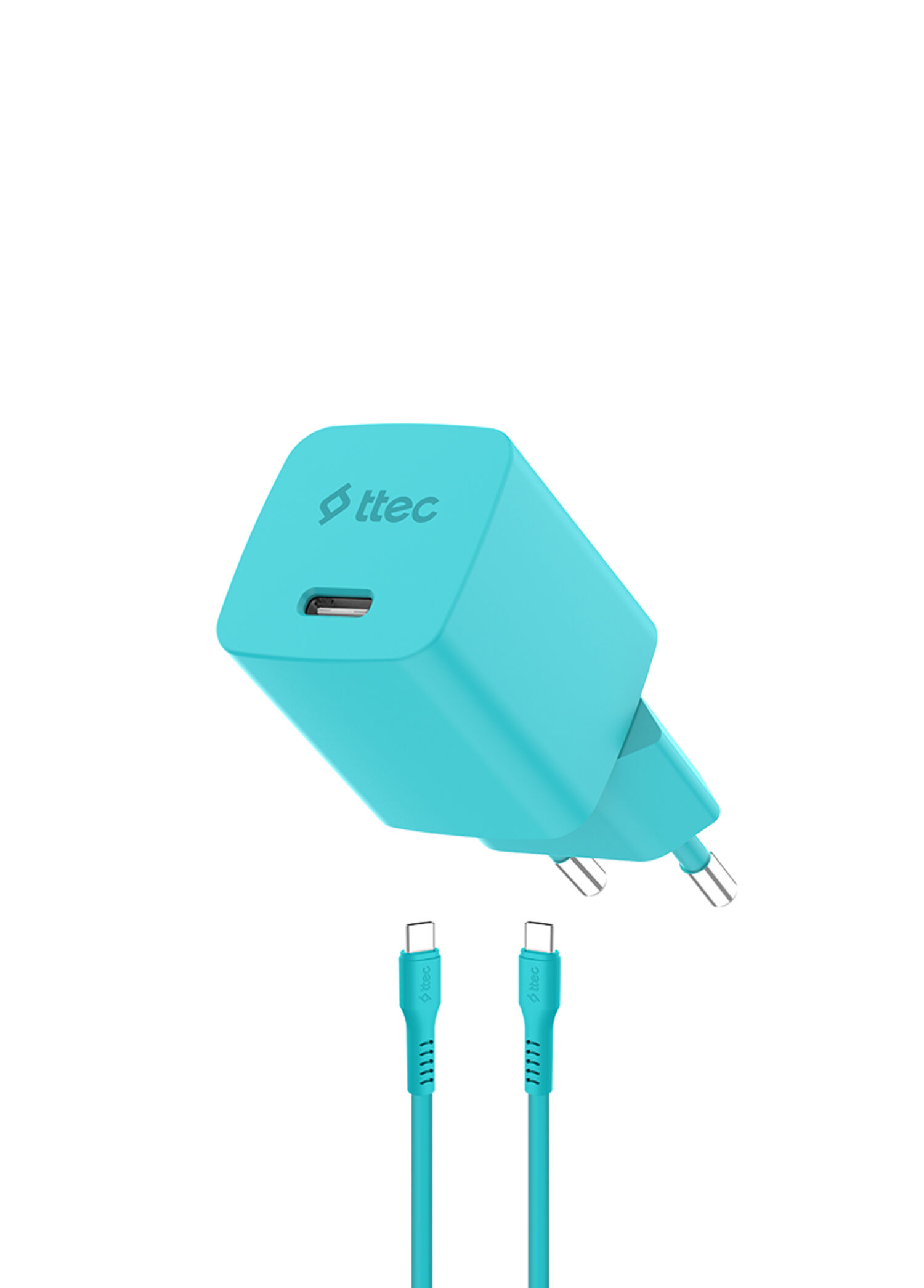 SmartCharger GAN 45W AVS PD Seyahat Hızlı Şarj Aleti + USB-C 3A Şarj Kablosu