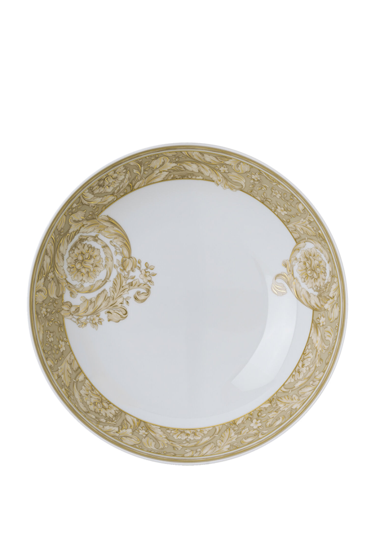 Barocco Bej Porselen Çukur Tabak 22 cm