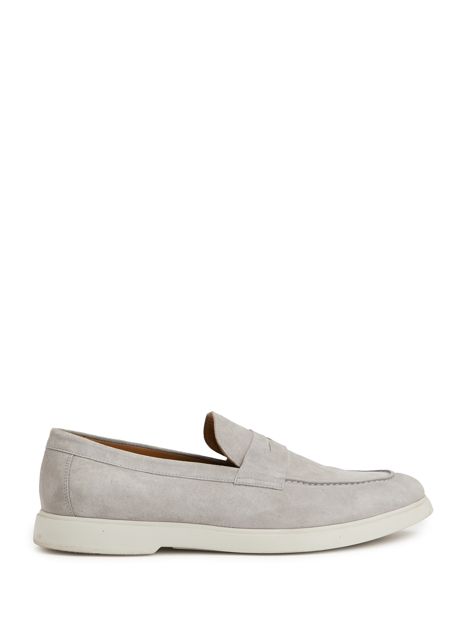 Gri Erkek Süet Loafer_5