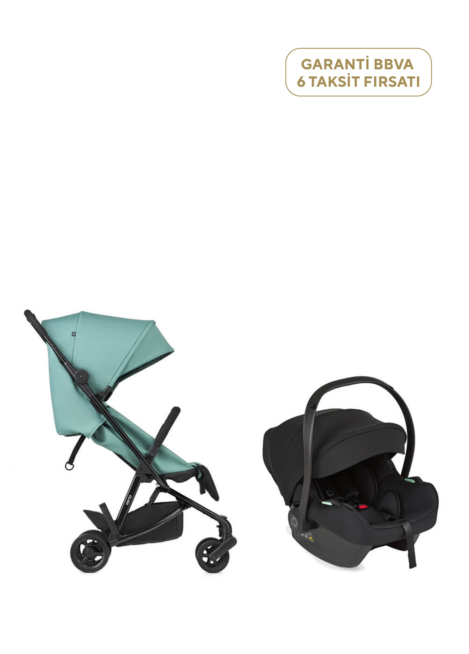 Air-z Ivy Yeşil Kabin Boy Seyahat Sistem Bebek Arabası