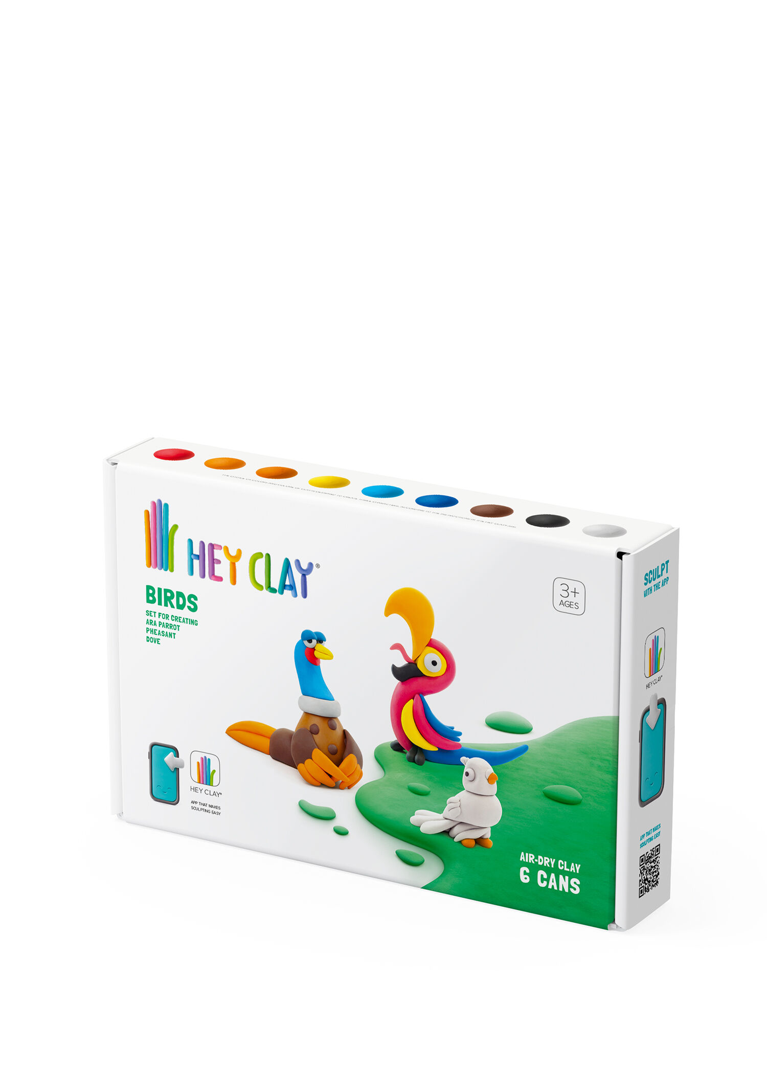 Hey Clay - Birds Pheasant Parrot and Pigeon 6-Pack Air Dry Clay