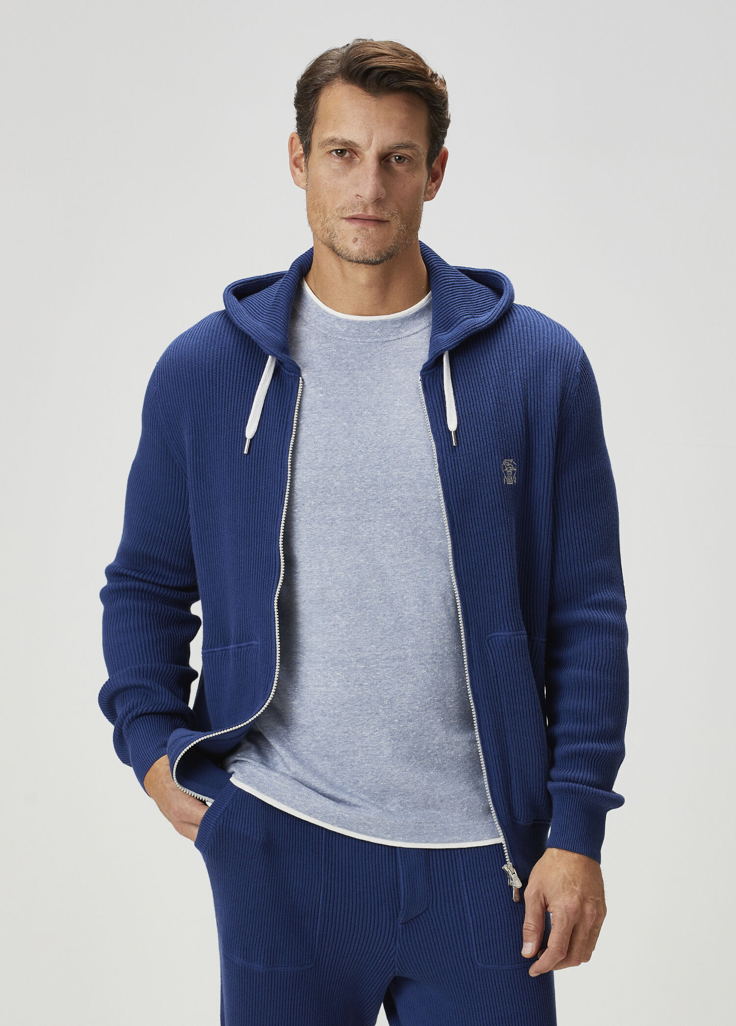 Lacivert Kapüşonlu Sweatshirt