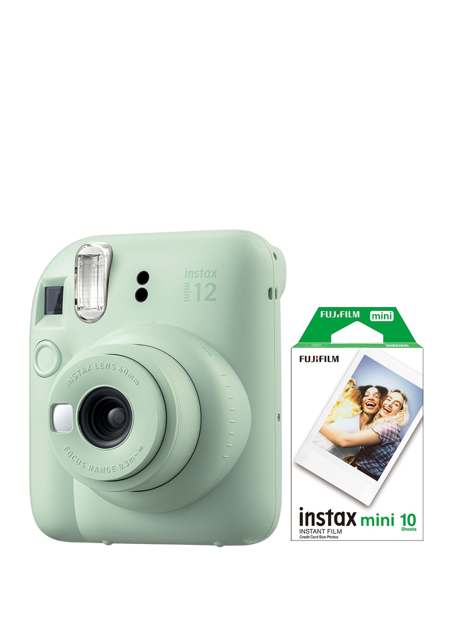 Instax Mini 12 Yeşil Fotoğraf Makinesi + 10'lu Mini Film Seti