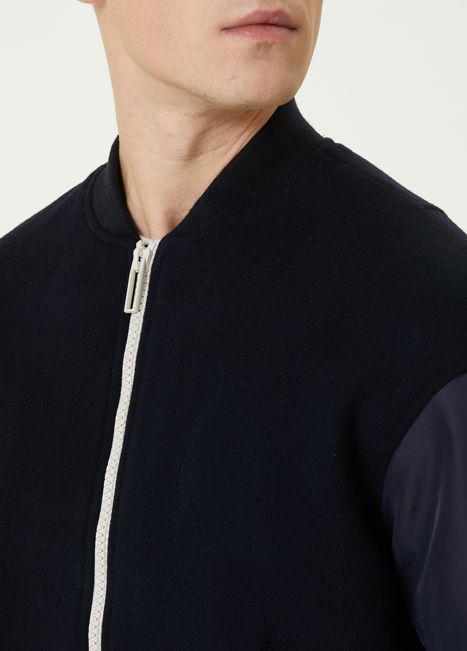 Beymen Lacivert Logo Detaylı Yün Bomber Mont. 5 Beymen Lacivert Logo Detaylı Yün Bomber Mont. 5