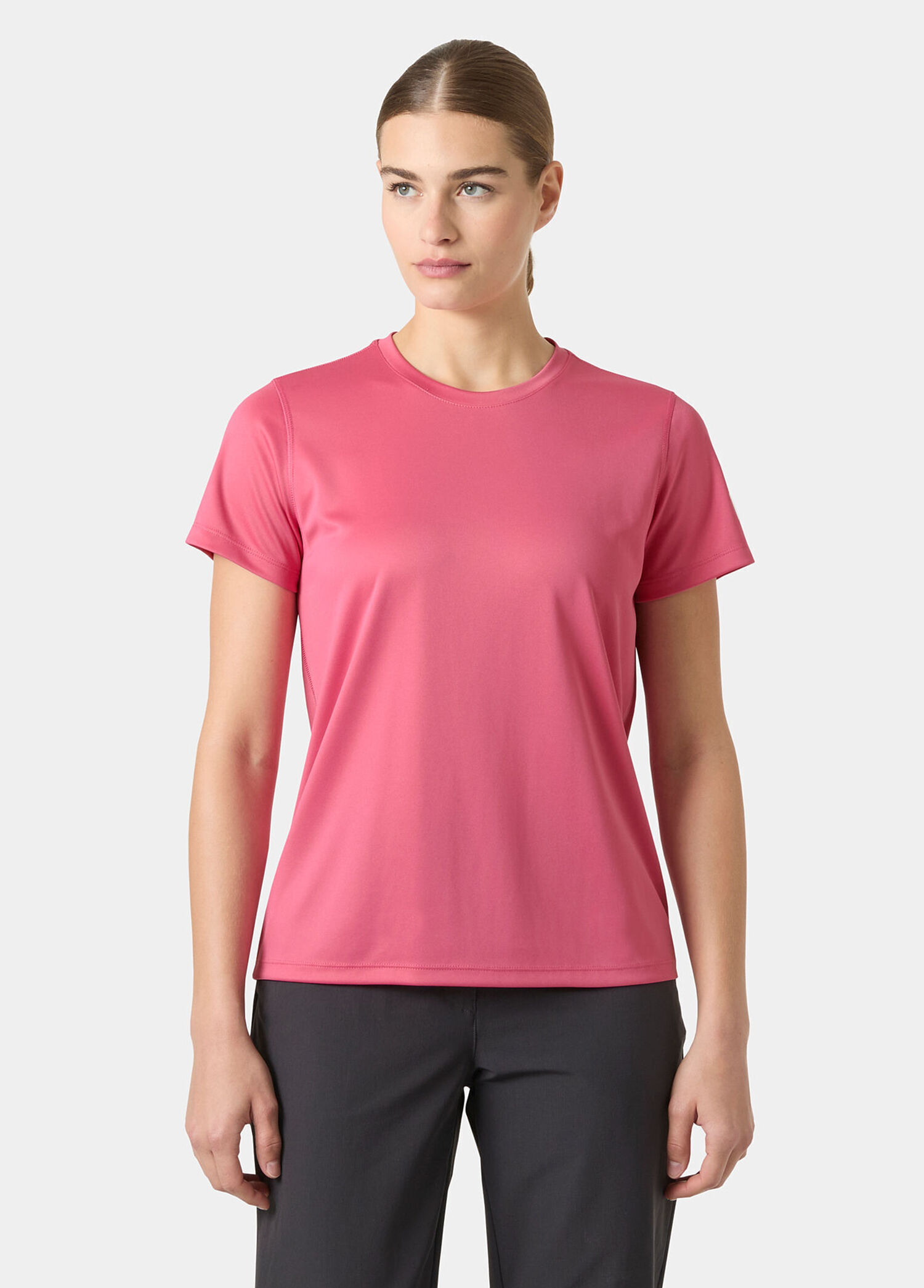 P Helly Hansen W Hh Tech 20 Cascadia Pink Kisa Kollu Kadin T Shirt