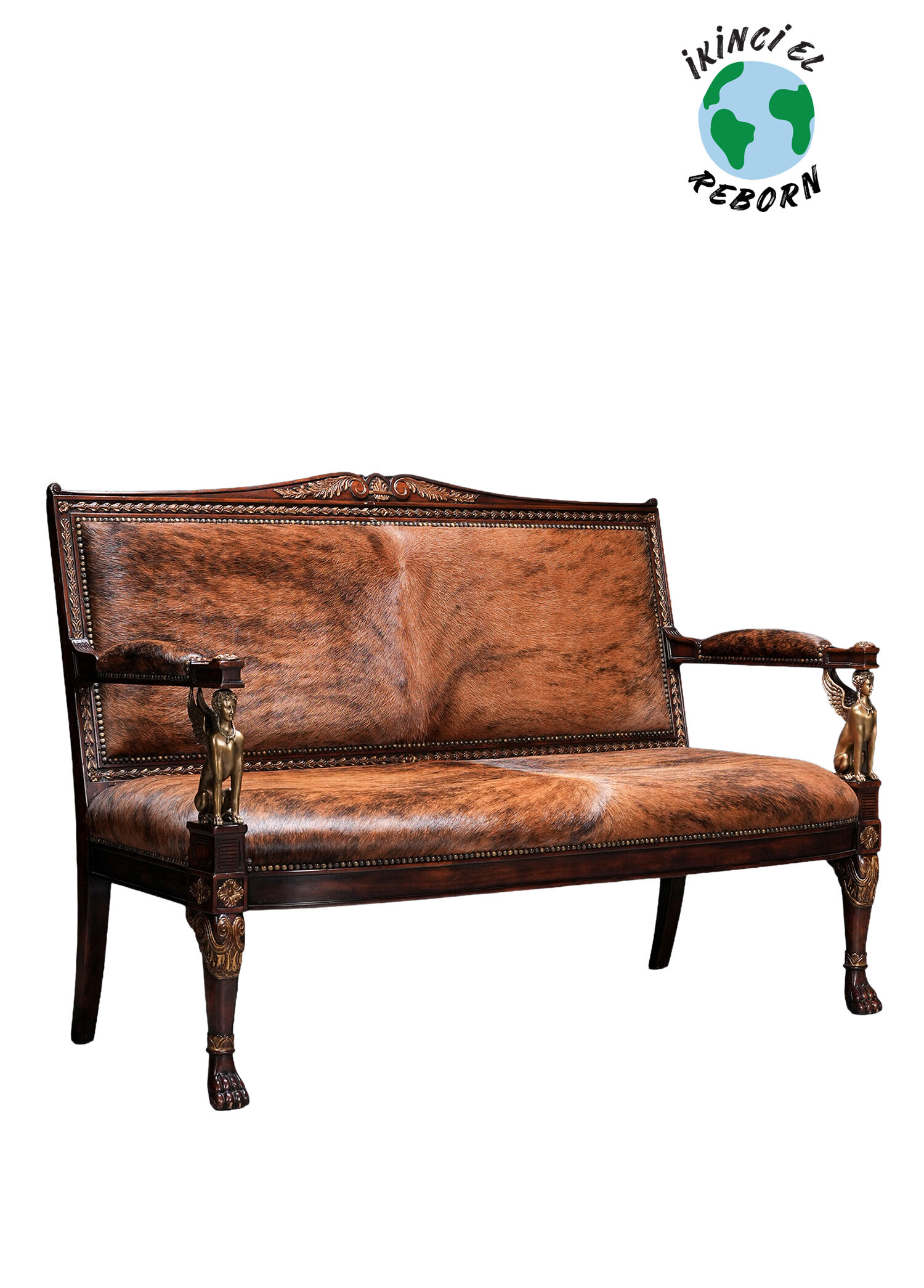 Theodore Alexander Horsehide Sofa Kahverengi Koltuk