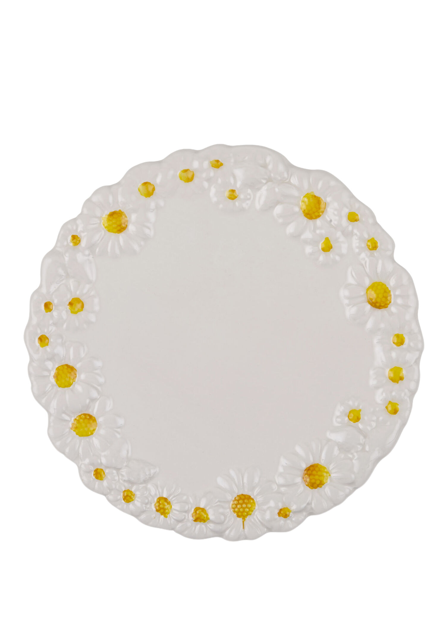 Edelweiss Italy - Camomilla Beyaz Seramik Servis Tabağı - Beyaz