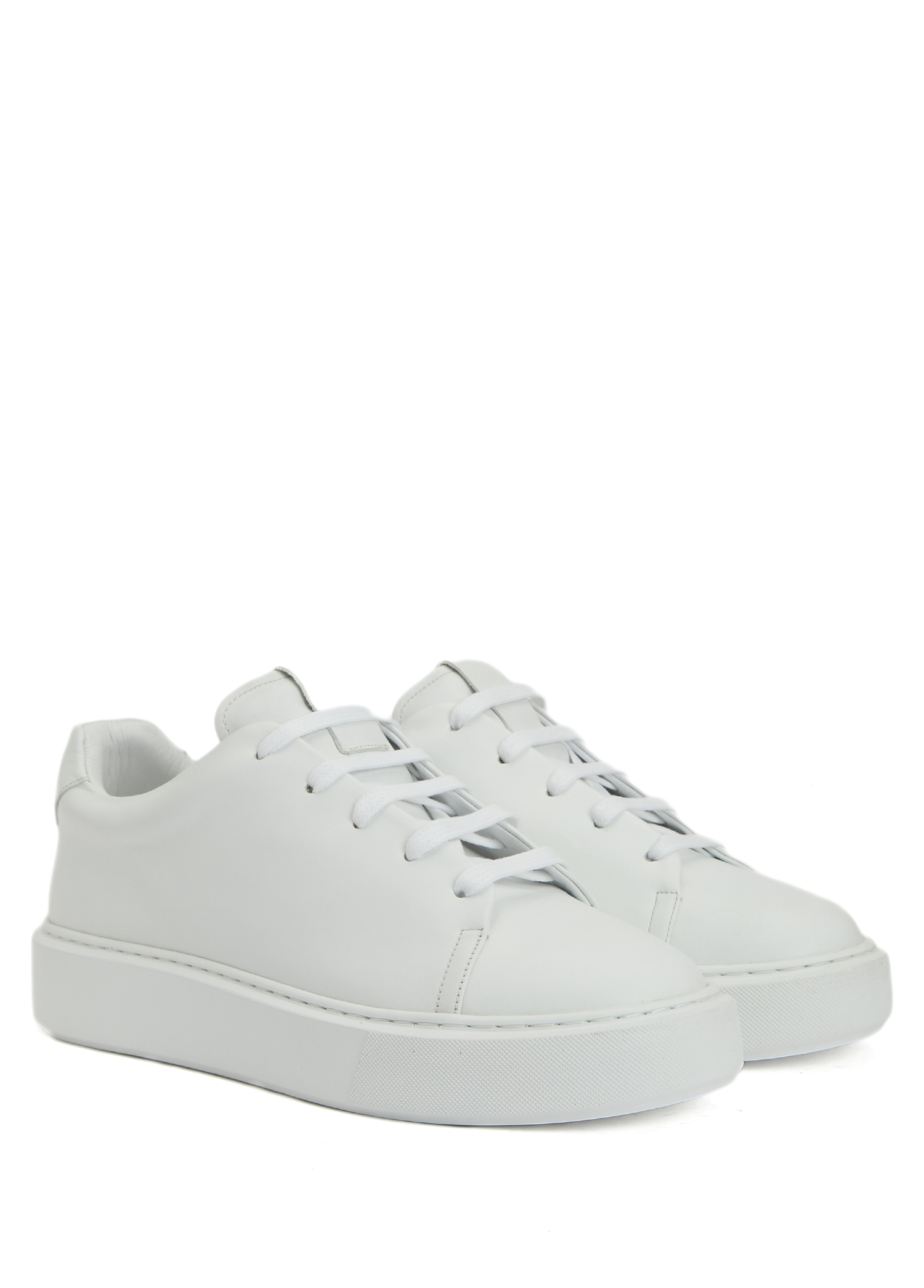 Beyaz Kadın Deri Sneaker_1