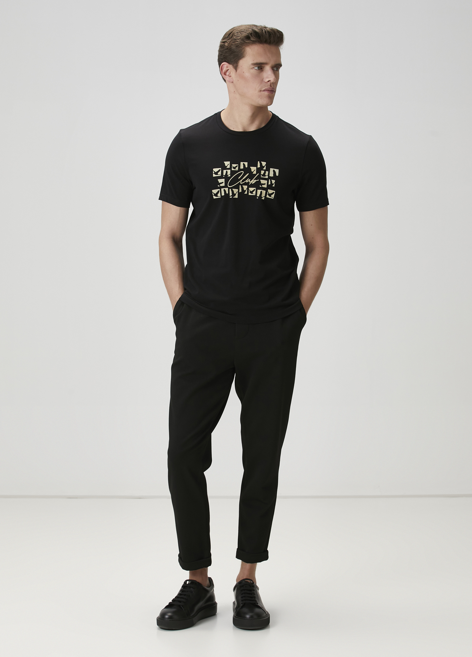 Siyah Baskılı T-shirt_1