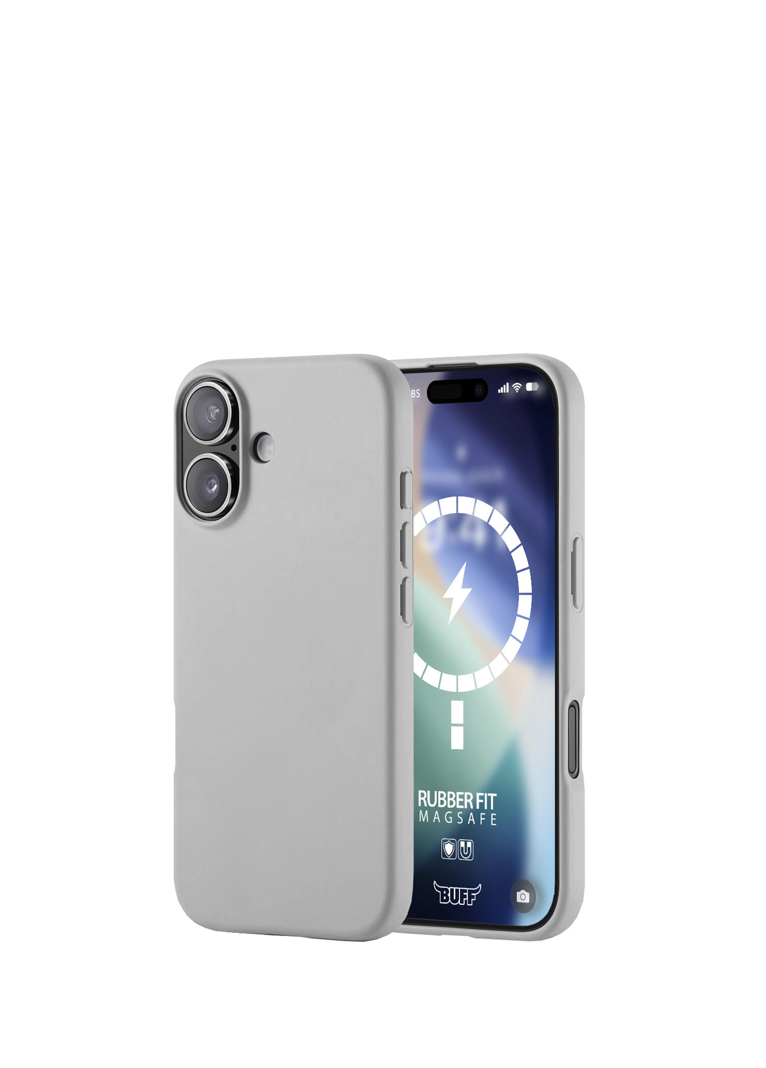 iPhone 17 Rubber Fit Gray Silikon Magsafe Uyumlu Telefon Kılıfı