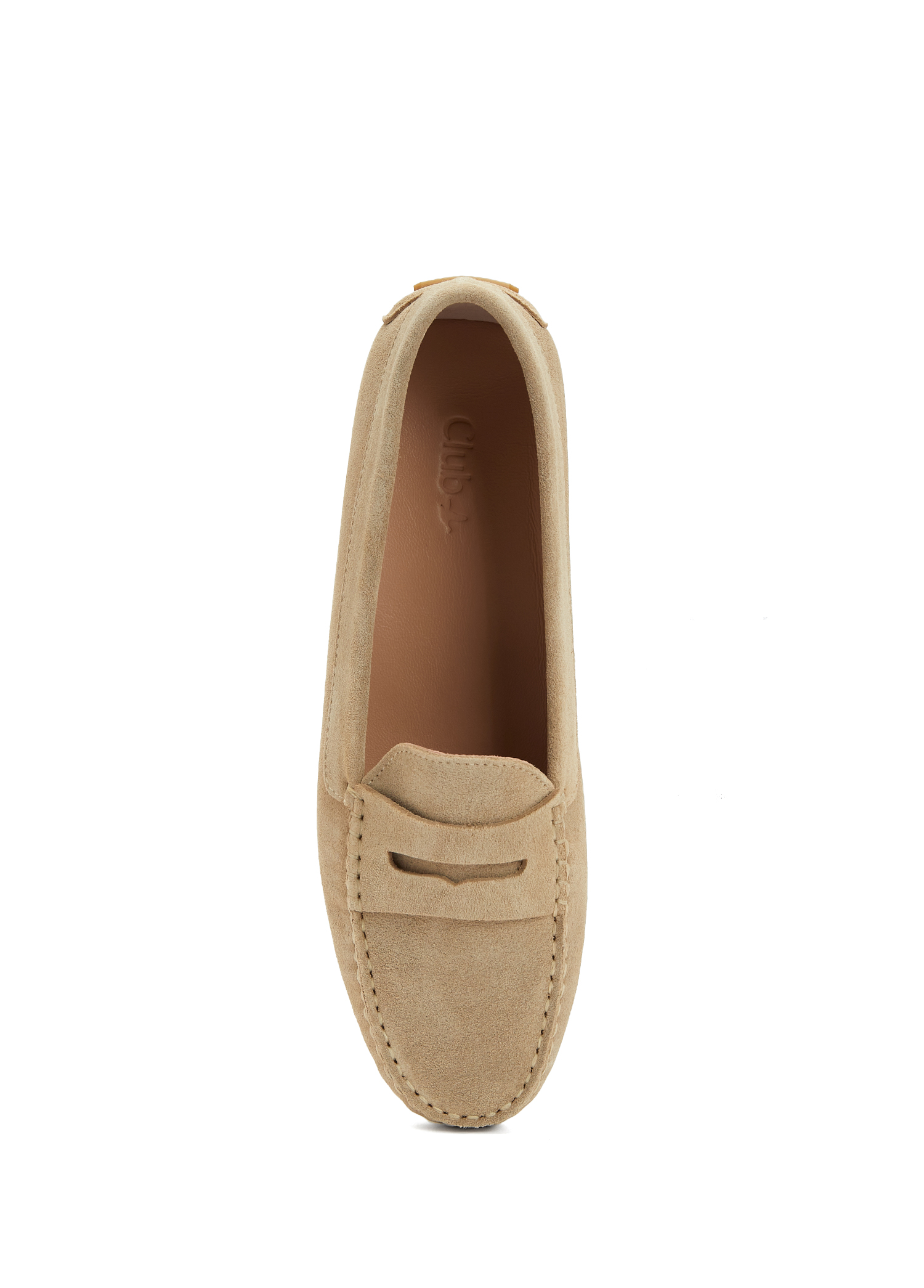 Bej Kadın Süet Loafer_3