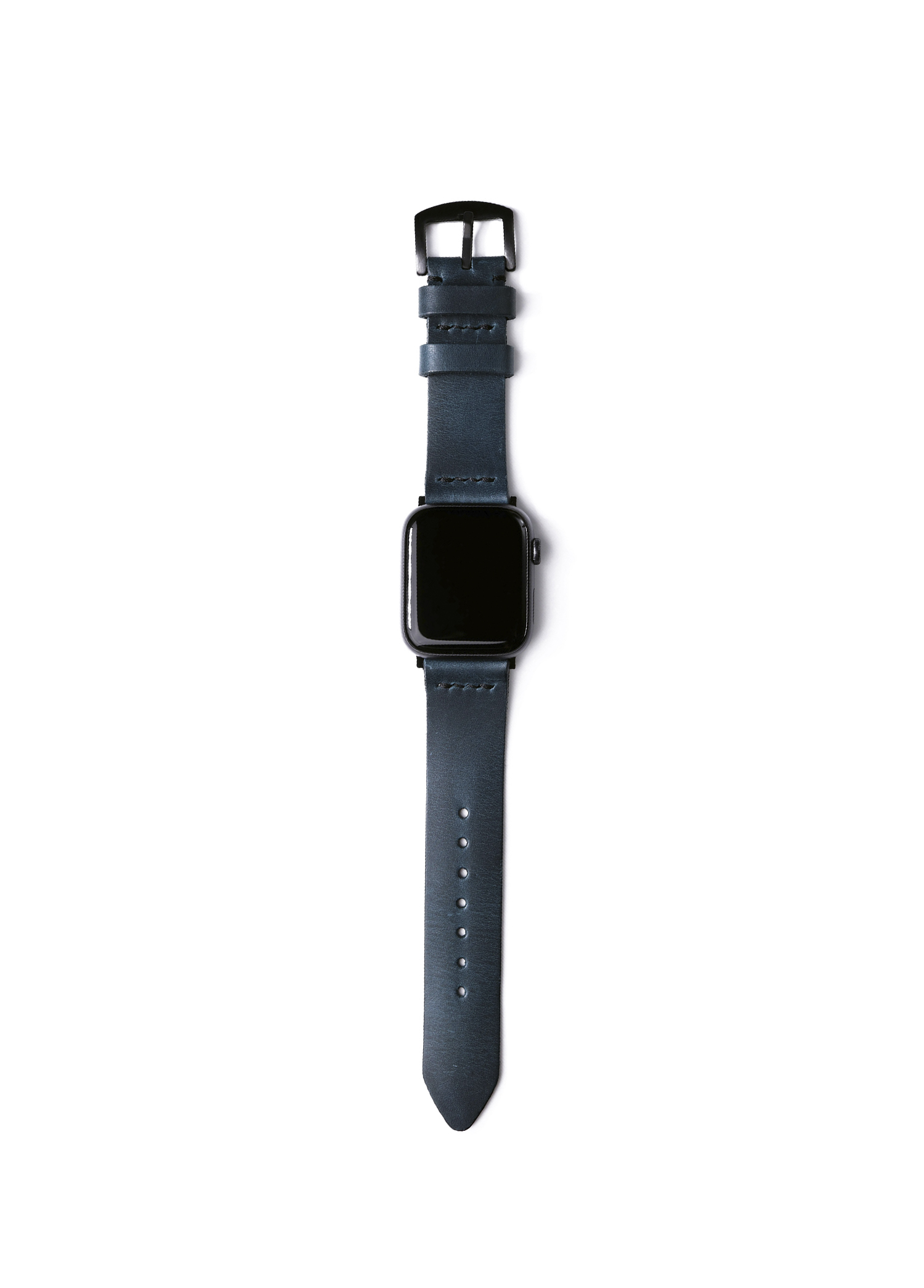 Apple Watch Seri 8/7/SE/6/5/4/3 Uyumlu 41mm 40mm 38mm Tek Katlı Mavi Mercan Deri El Yapımı Kordon