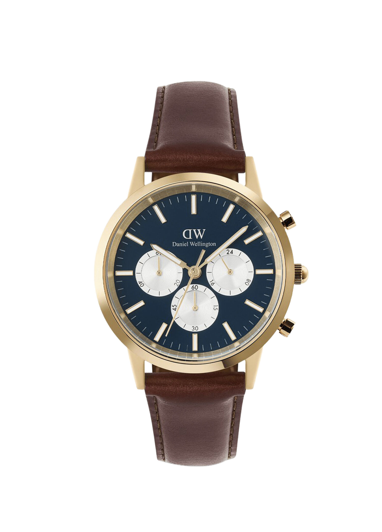 Iconic 42 Chronograph St Mawes Arctic Panda G DW00600875 Kahverengi Deri Erkek Kol Saati