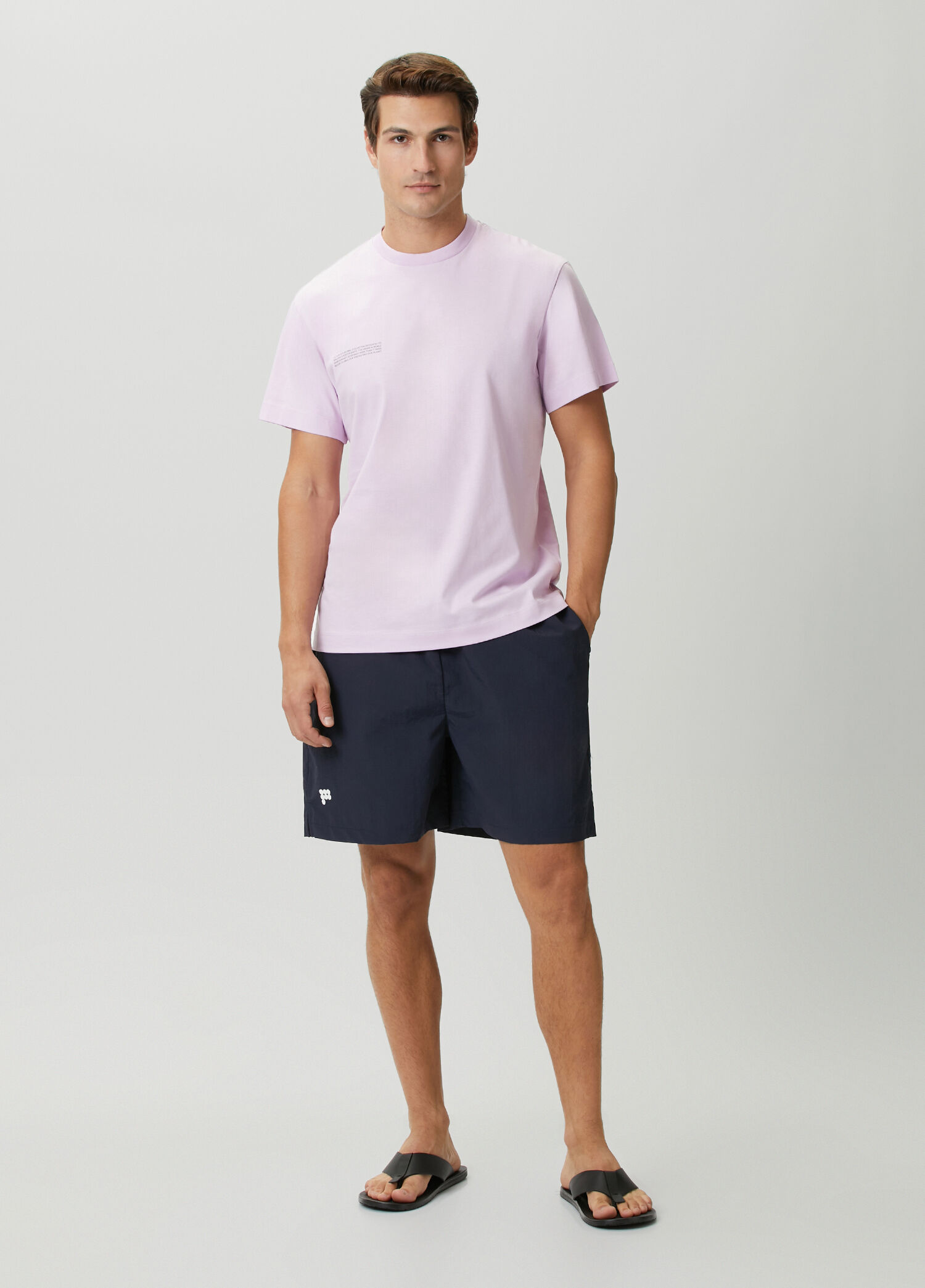 365 Midweight Light Purple Logo Print T-shirt