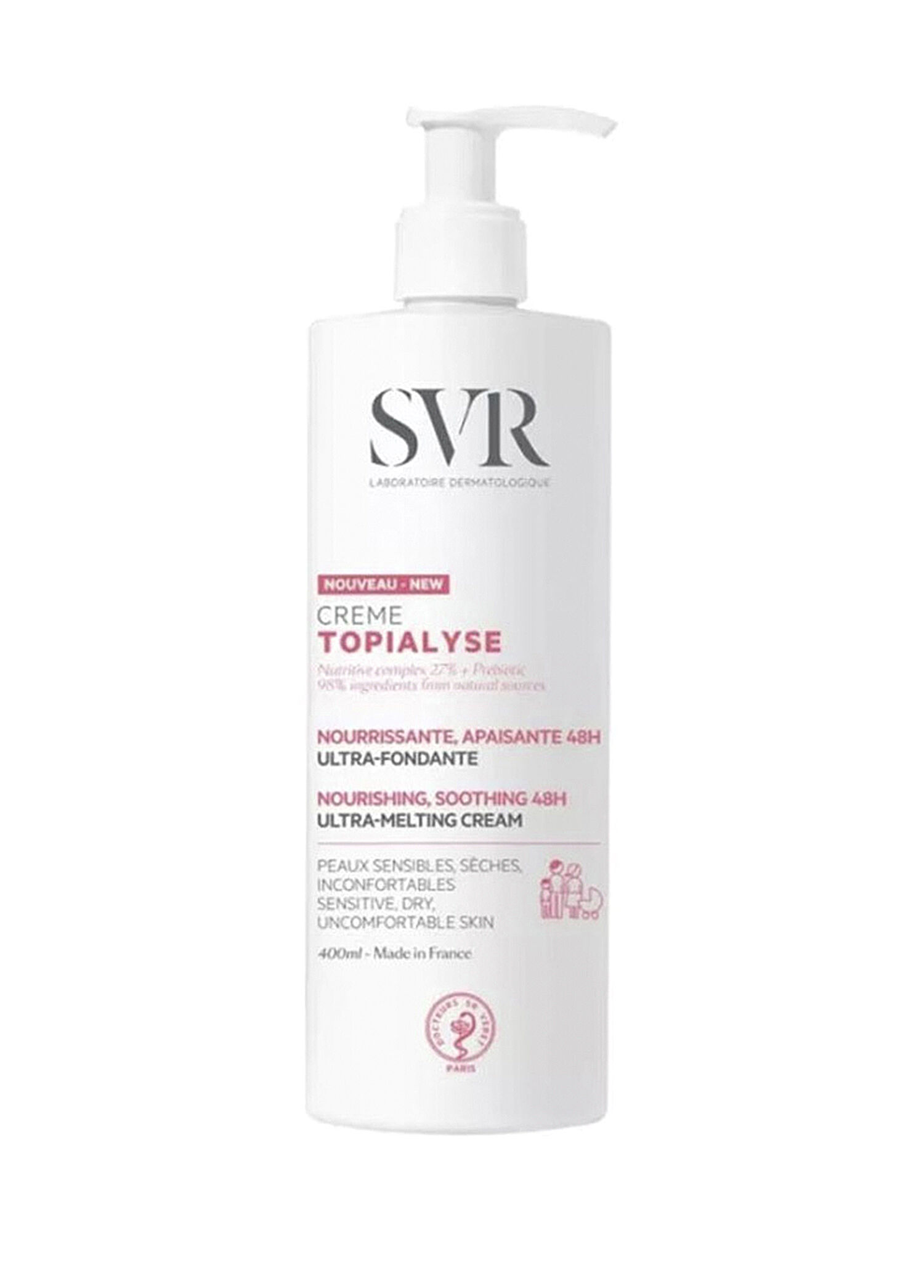Topialyse Besleyici Yatıştırıcı Yüz ve Vücut Kremi 400 ml