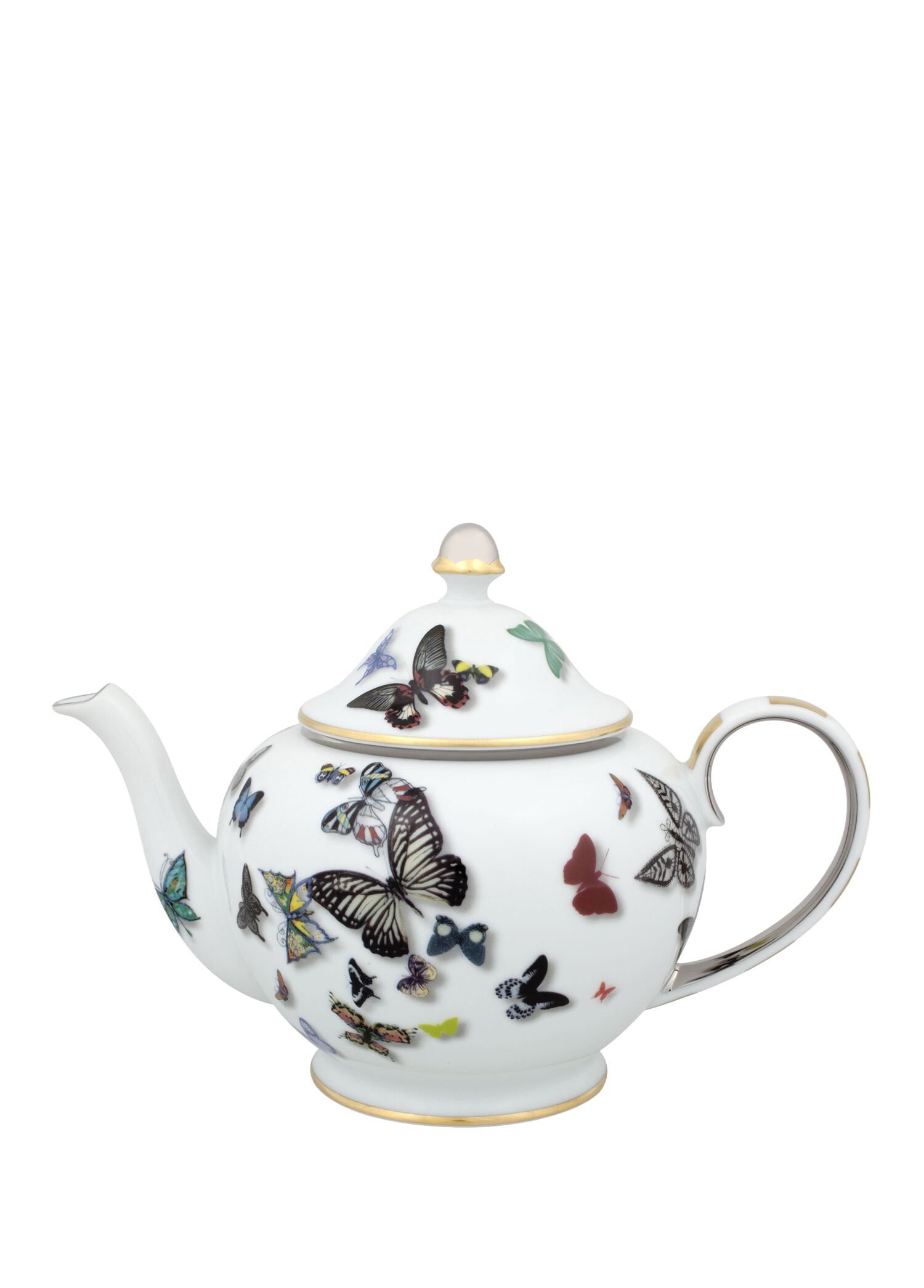 Butterfly Parade Beyaz Porselen Demlik