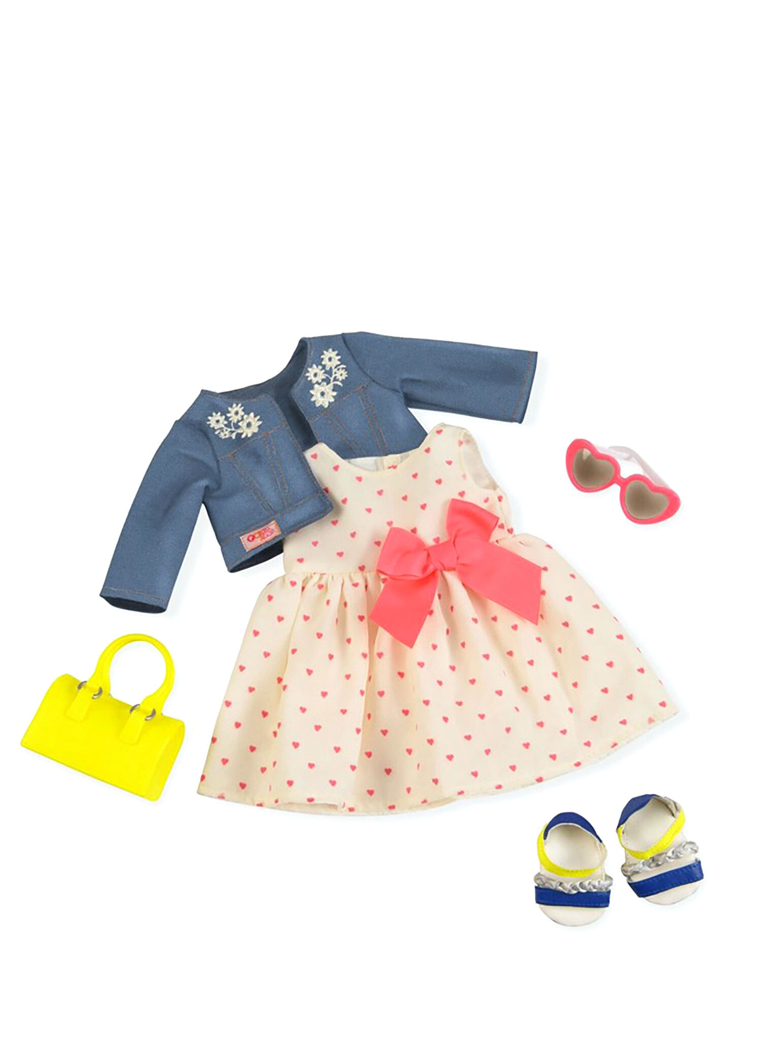 Deluxe Heart Print Dress Oyuncak Bebek Kıyafeti