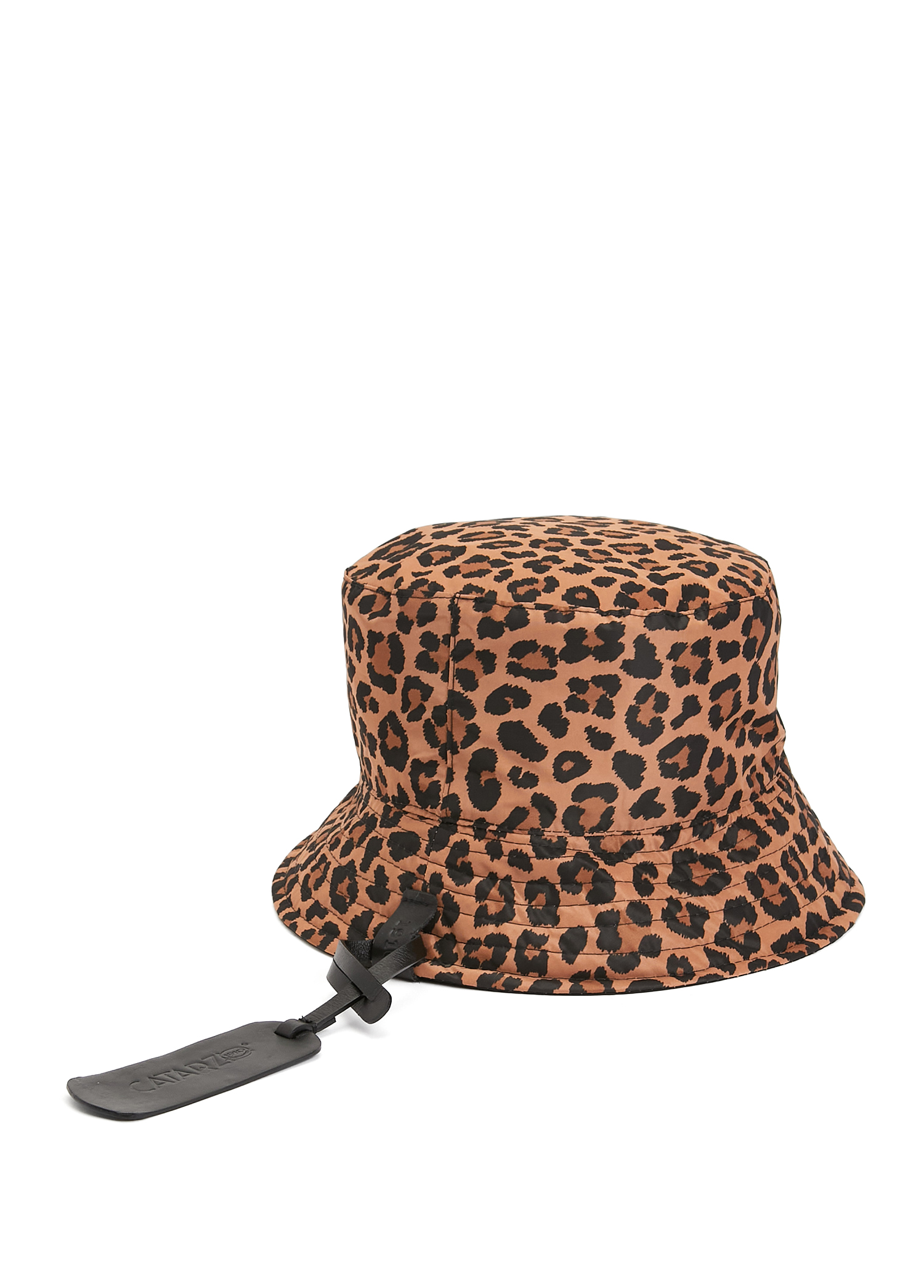 Leopar Desenli Kadın Bucket Şapka