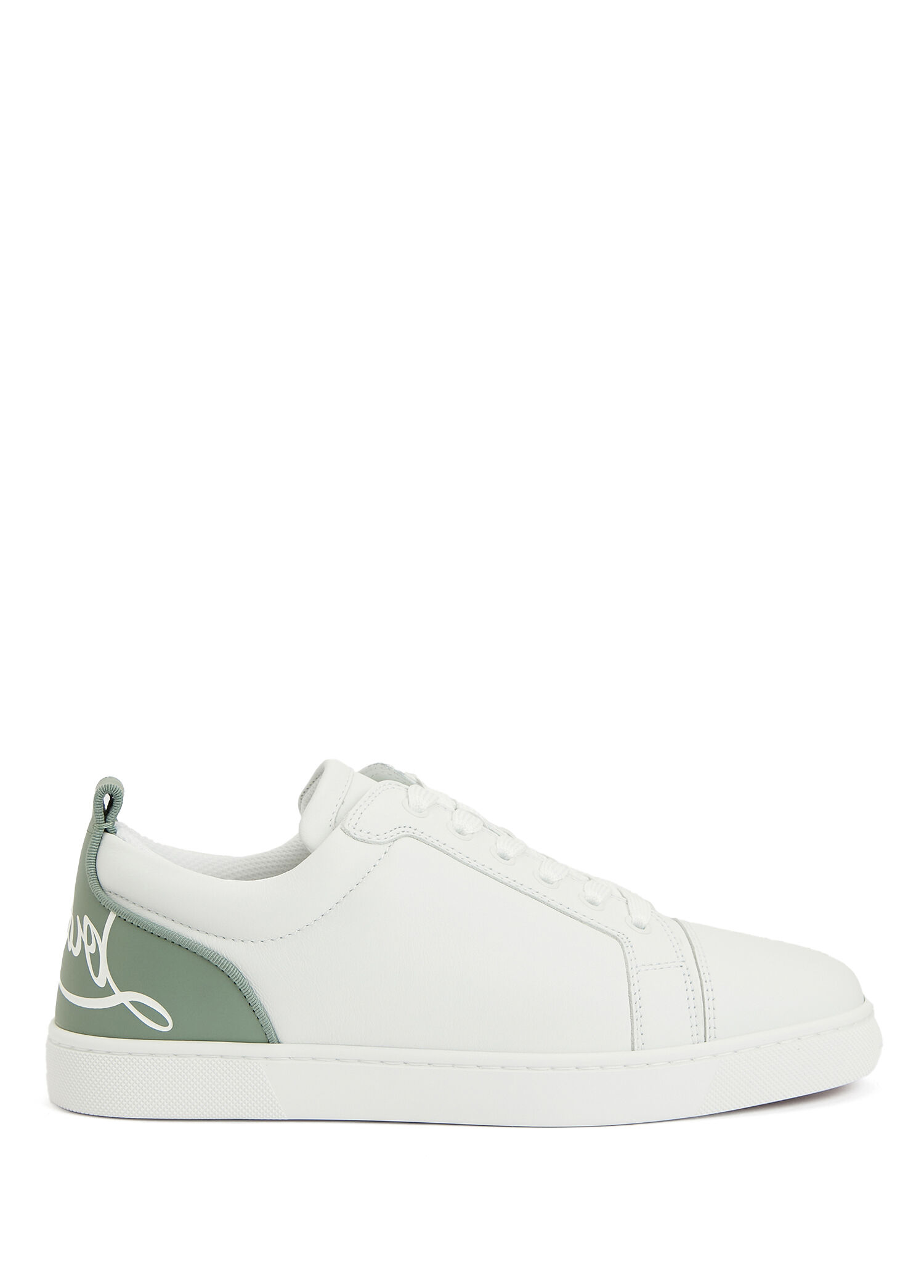 Christian Louboutin - Fun Louis Junior Beyaz Yeşil Erkek Deri