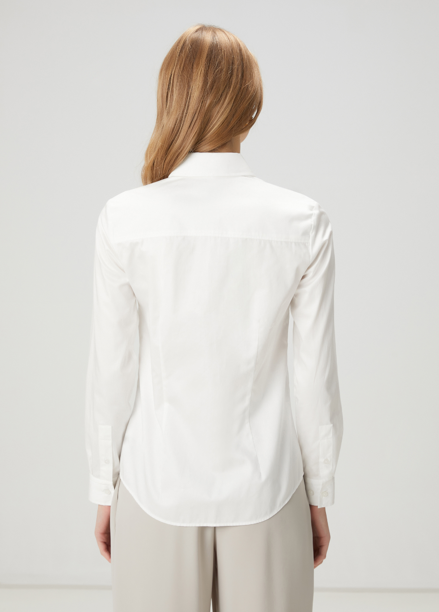 Slim Fit Beyaz Gömlek_4