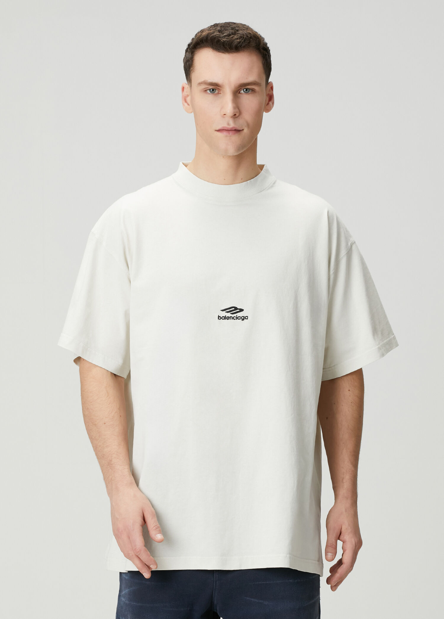 3D Sports Icon White Oversized T-Shirt