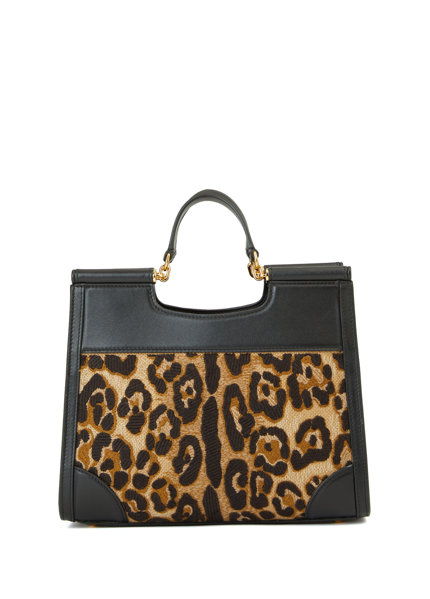 Dolce&Gabbana - Small Sicily Tote Leopar Kadın Çanta - Leopar