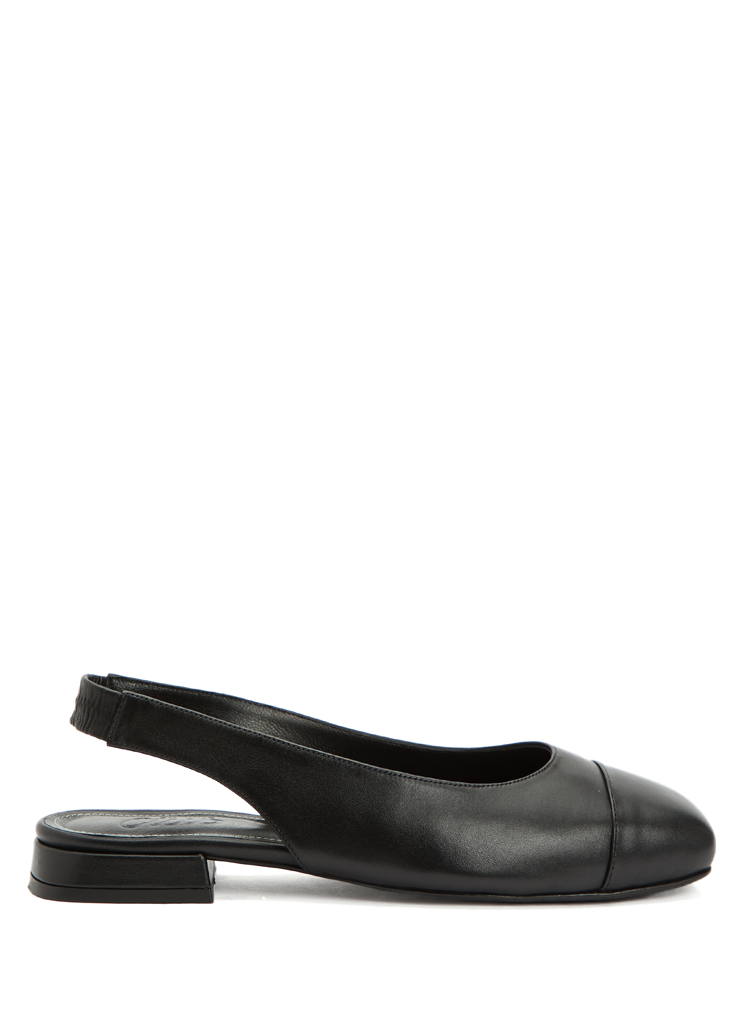 Black Leather Ballet Flats