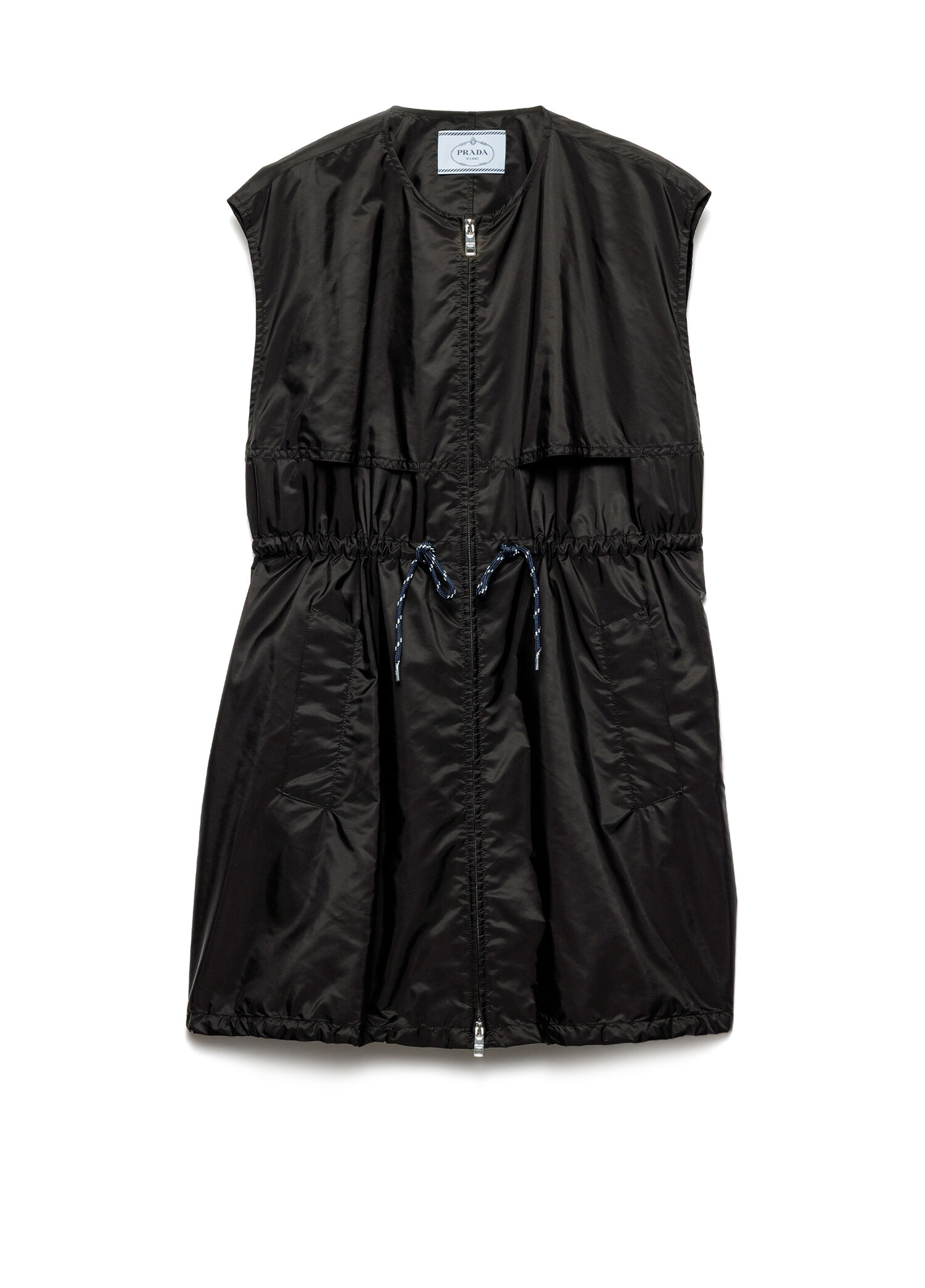 Siyah Re-Nylon Kadın Mini Elbise