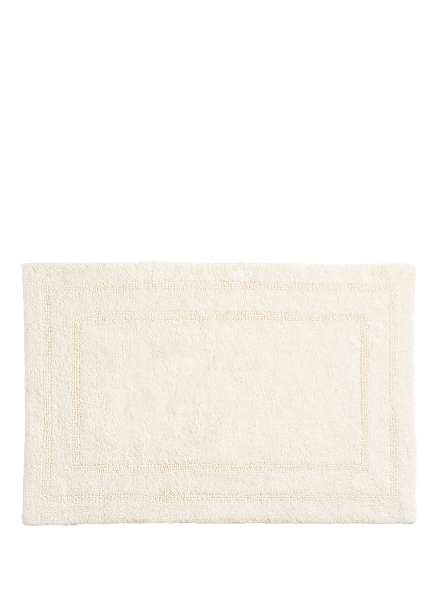 Solid Ekru %100 Pamuk Çift Taraflı Banyo Paspası 70 x 120 cm