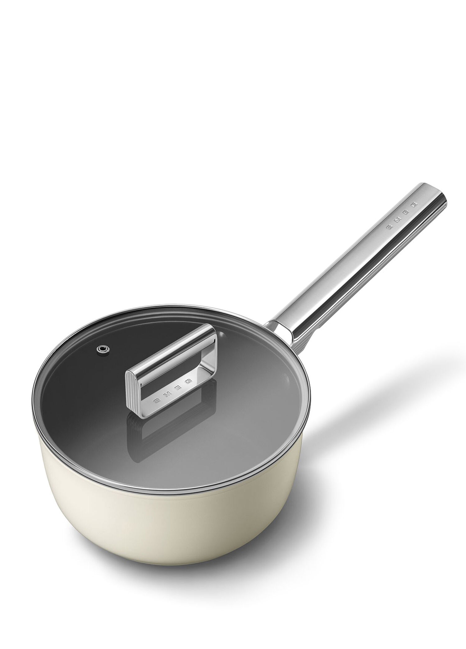 Cookware 50'S Style Krem Rengi Çelik Sos Tenceresi 20 cm