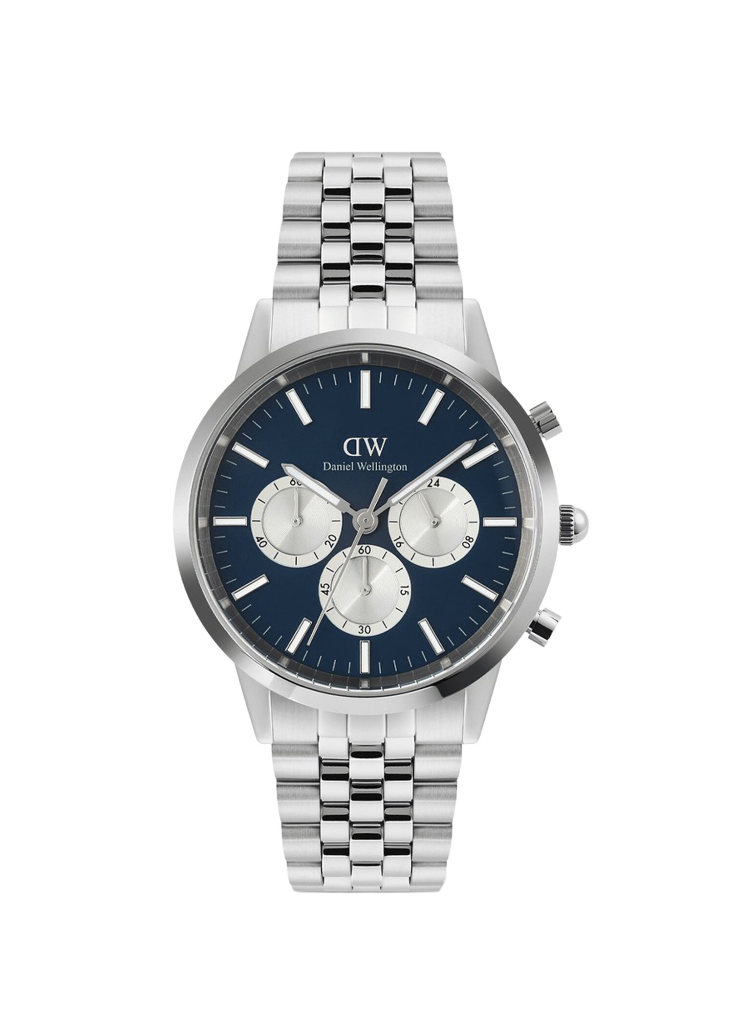 Iconic 42 Chronograph Arch 5-Link Arctic Panda S DW00600874 Gümüş Çelik Erkek Kol Saati