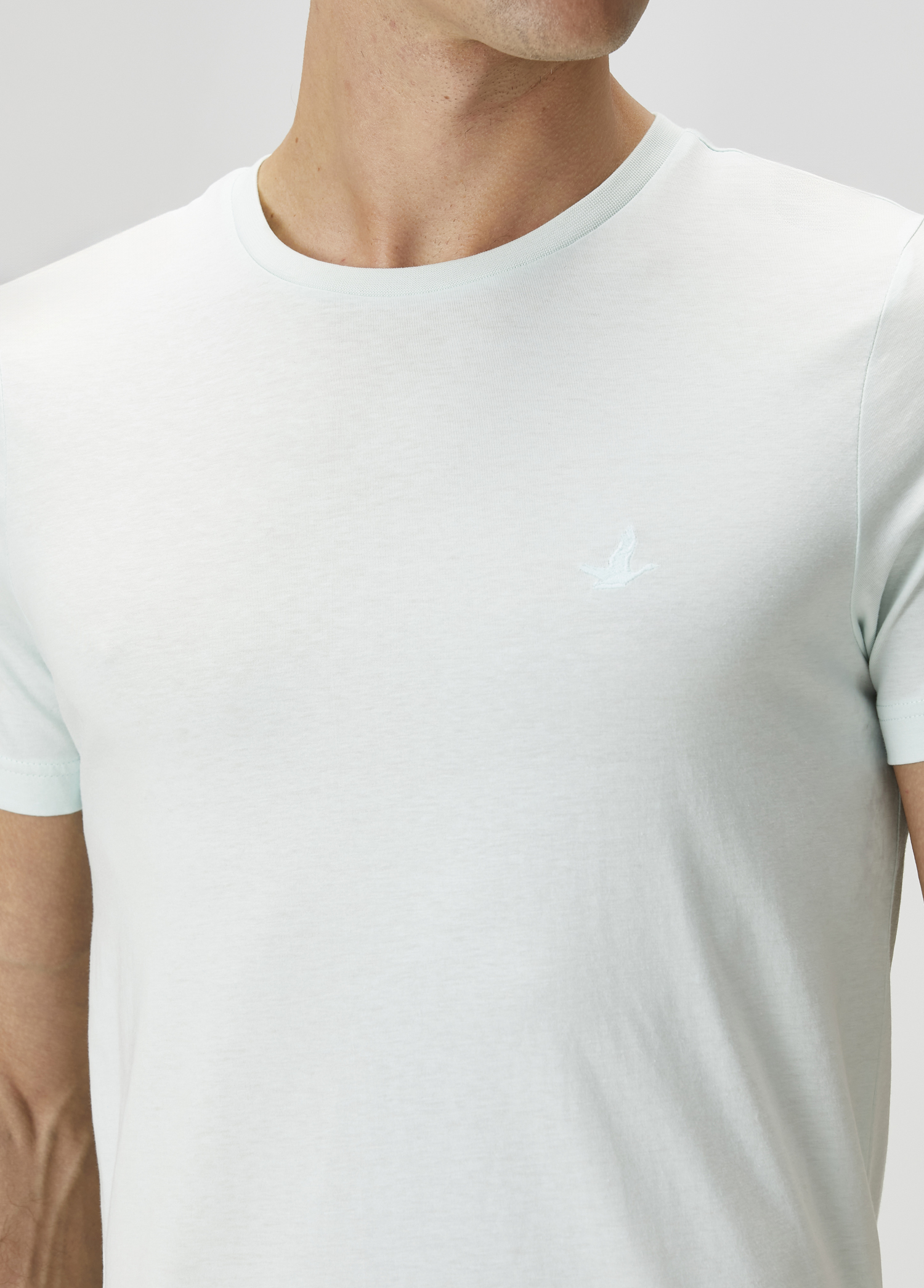 Açık Mavi Basic T-shirt_4